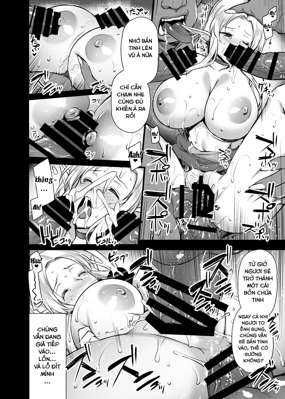 HentaiVN.net - Ảnh 20 - Elf no Okaa-san ~Giri no Musuko no Me no Mae de Orc ni Okasarete - Chap 1