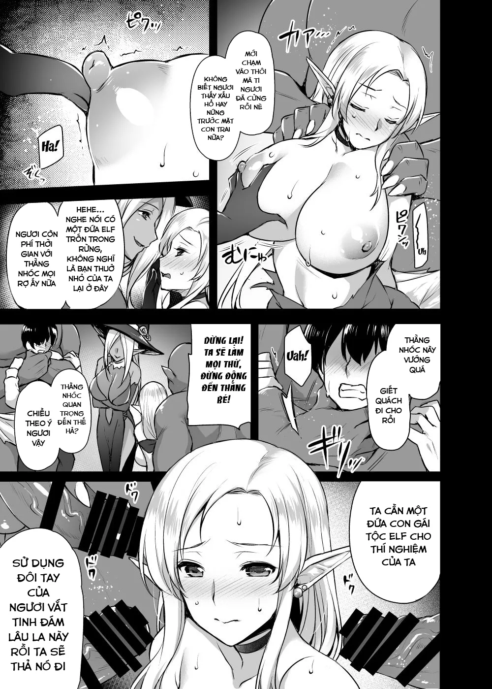 HentaiVN.net - Ảnh 9 - Elf no Okaa-san ~Giri no Musuko no Me no Mae de Orc ni Okasarete - Chap 1