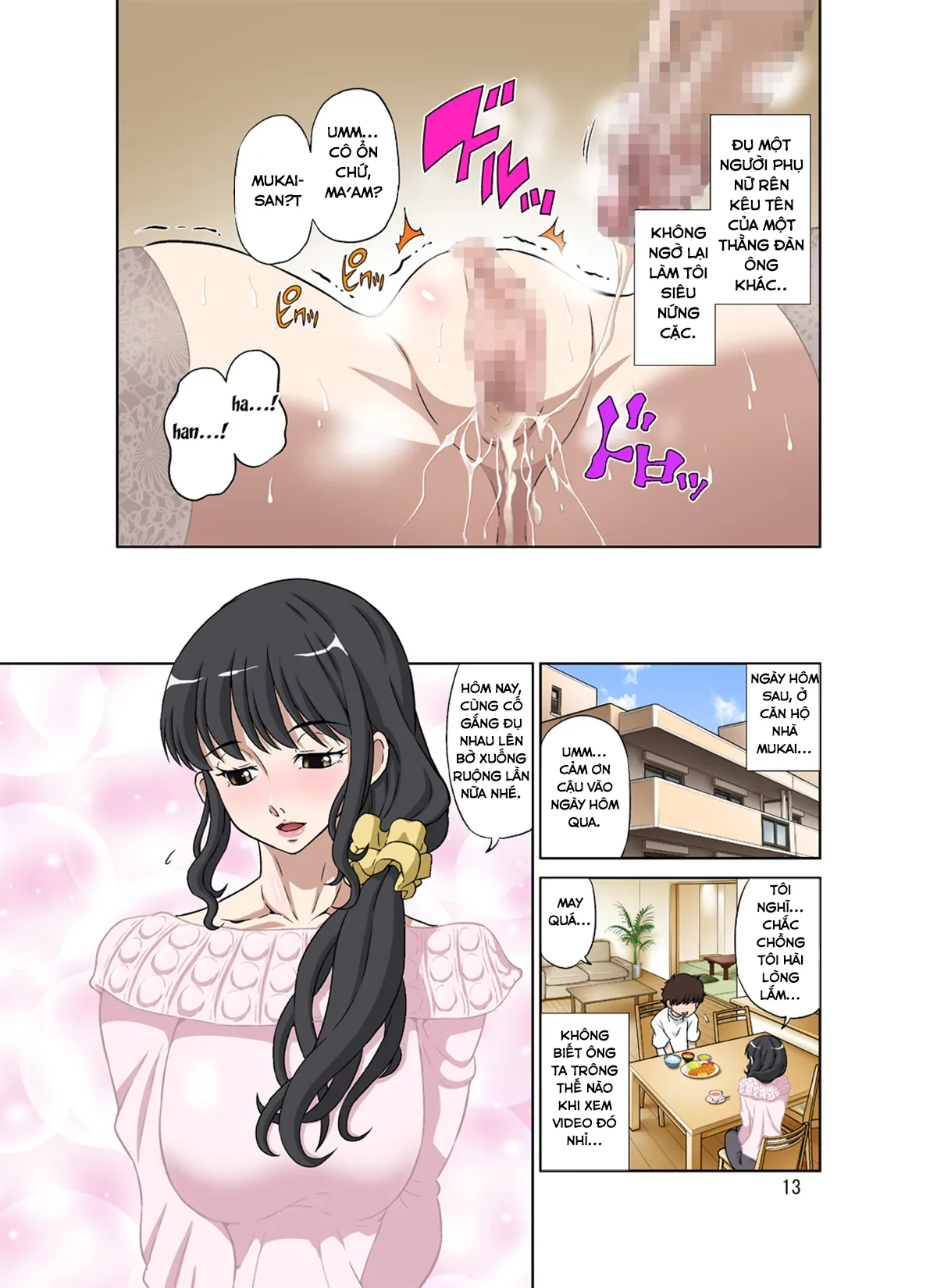 HentaiVN.net - Ảnh 14 - Cô Vợ Trẻ Dú Bự Có Ông Chồng Bất Lực Và Cậu Trai May Mắn! [Hitozuma Miyuki-san ni Otto Kounin de Mainichi Tanetsuke Sex] - Phiên bản da không bị rám nắng - (fix 20.5.2021)