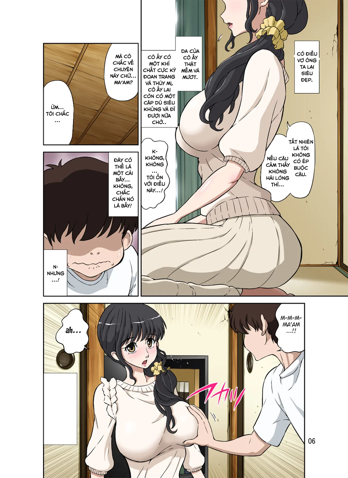 HentaiVN.net - Ảnh 7 - Cô Vợ Trẻ Dú Bự Có Ông Chồng Bất Lực Và Cậu Trai May Mắn! [Hitozuma Miyuki-san ni Otto Kounin de Mainichi Tanetsuke Sex] - Phiên bản da không bị rám nắng - (fix 20.5.2021)