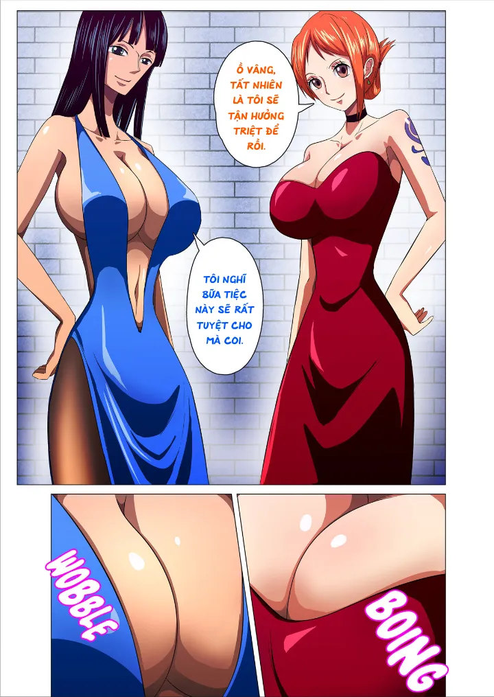 HentaiVN.net - Ảnh 3 - Onna Kaizoku ga Himitsu no Settai - Nami và Robin sa đọa quá .