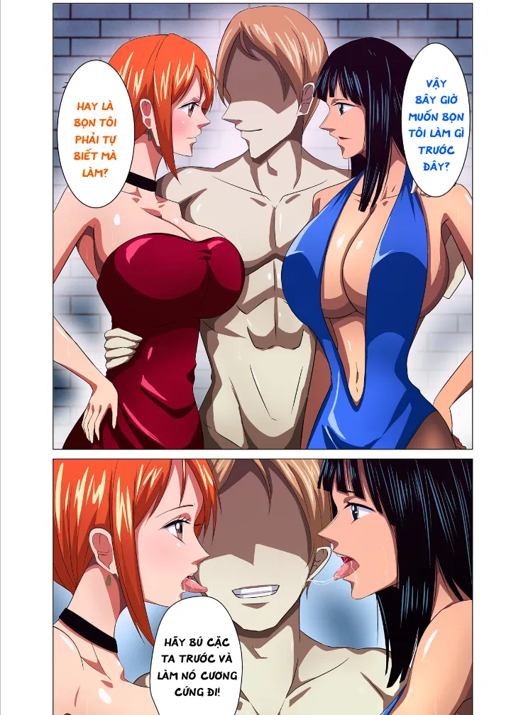 HentaiVN.net - Ảnh 6 - Onna Kaizoku ga Himitsu no Settai - Nami và Robin sa đọa quá .