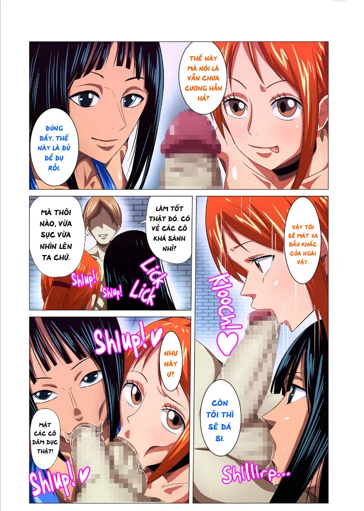 HentaiVN.net - Ảnh 7 - Onna Kaizoku ga Himitsu no Settai - Nami và Robin sa đọa quá .