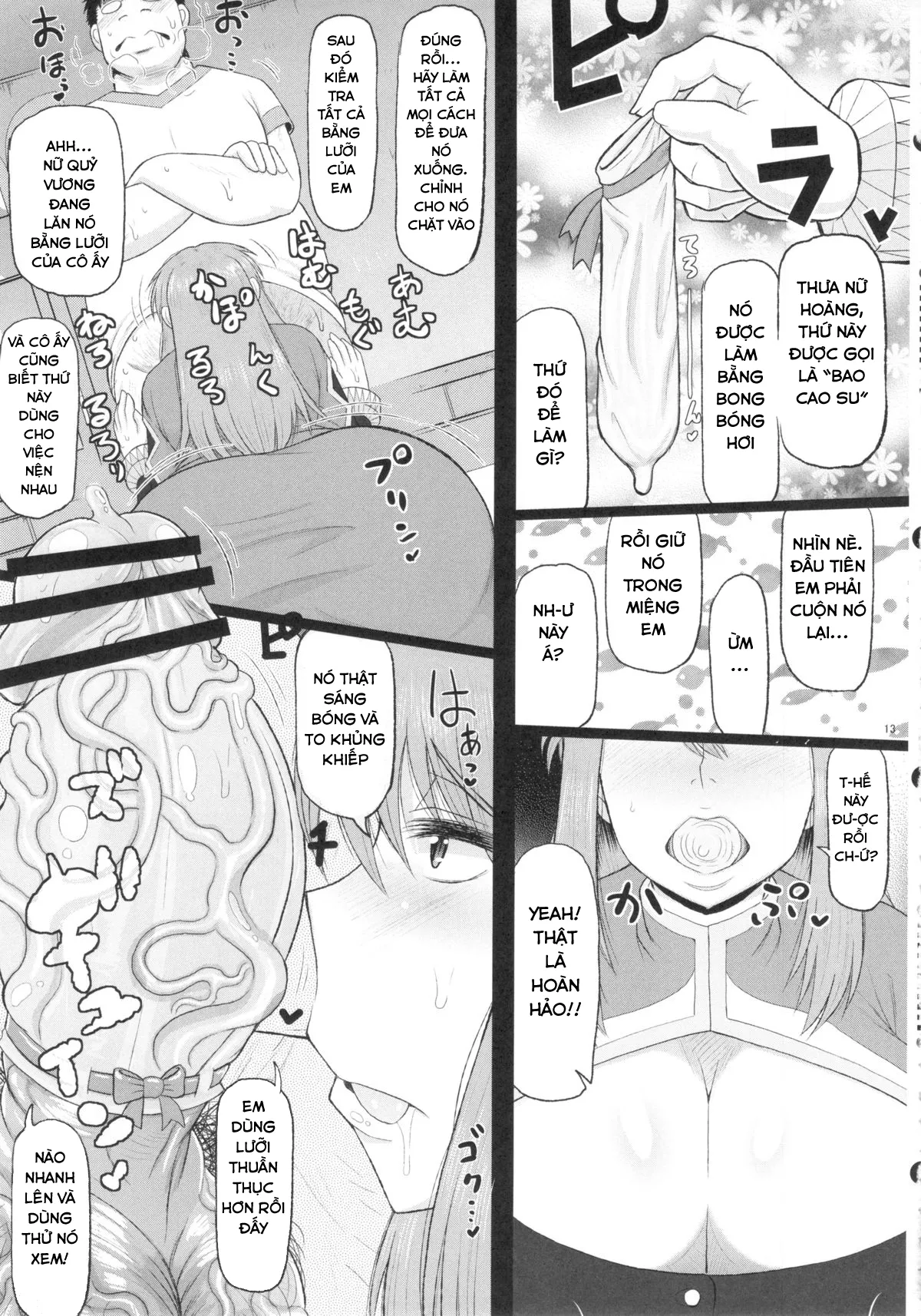 HentaiVN.net - Ảnh 13 - Maou-sama no Tawawa na Daniku Body ni Kimo Debu Otoko ga Noshikakari Koshifuri Daigassen! (Maoyuu Maou Yuusha) - Oneshot
