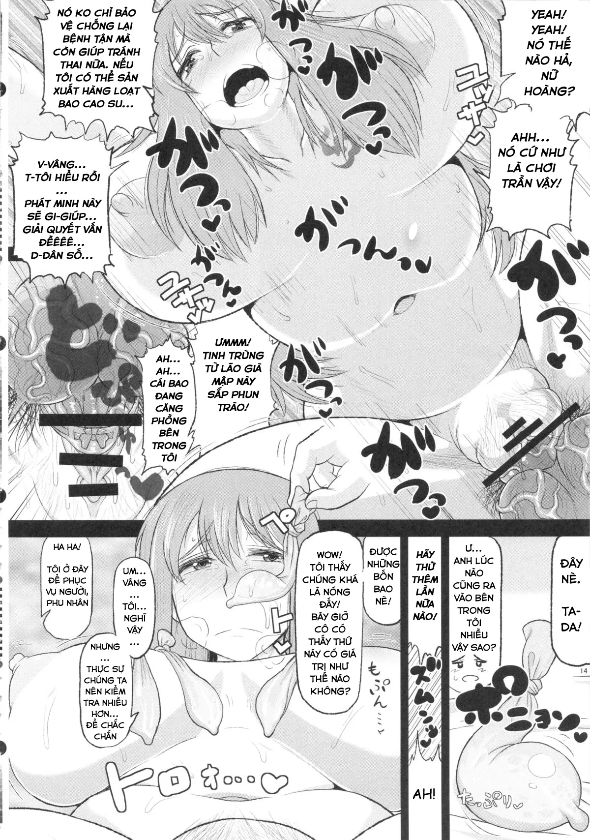 HentaiVN.net - Ảnh 14 - Maou-sama no Tawawa na Daniku Body ni Kimo Debu Otoko ga Noshikakari Koshifuri Daigassen! (Maoyuu Maou Yuusha) - Oneshot