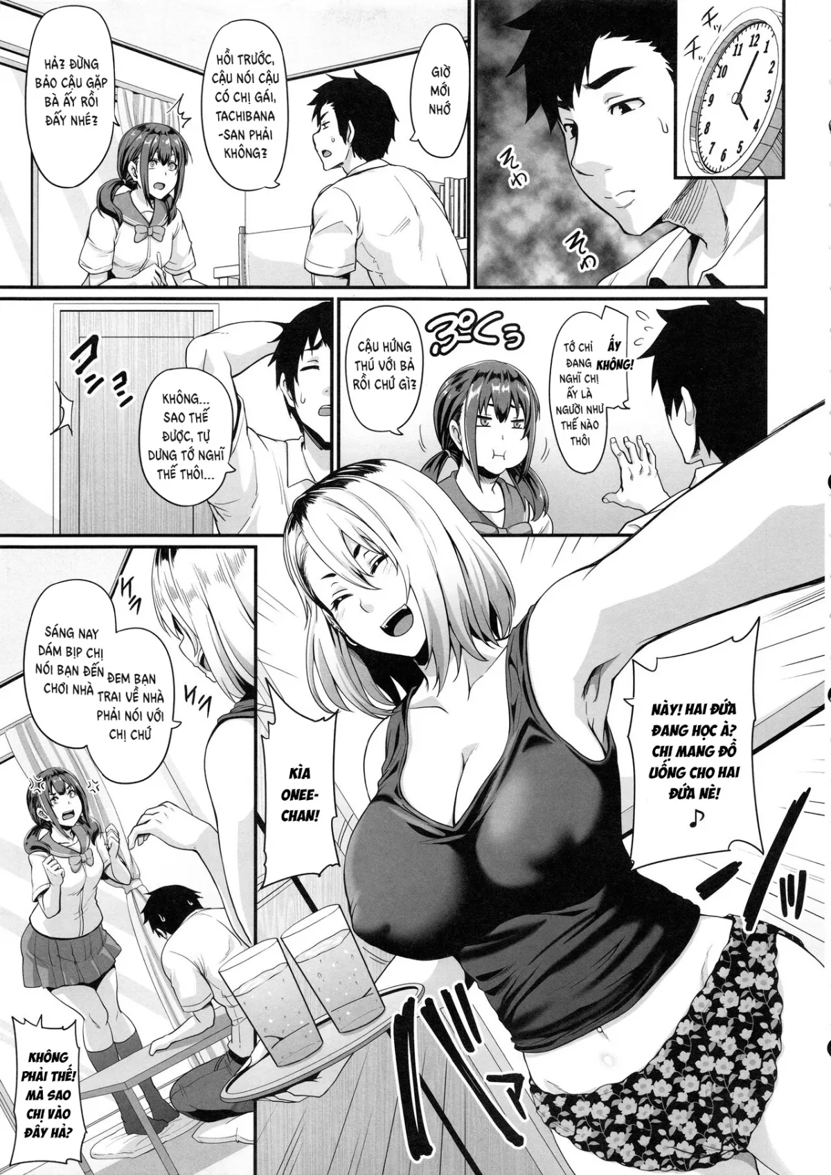HentaiVN.net - Ảnh 7 - Her Sister's a Gyaru, a Bitch, and a Slut [Kanojo no Ane wa Gal de Bitch de Yariman de] - Oneshot