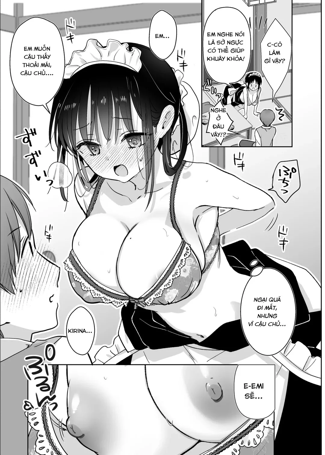 HentaiVN.net - Ảnh 10 - Maid Kirina is Devoted to her Young Master - Oneshot