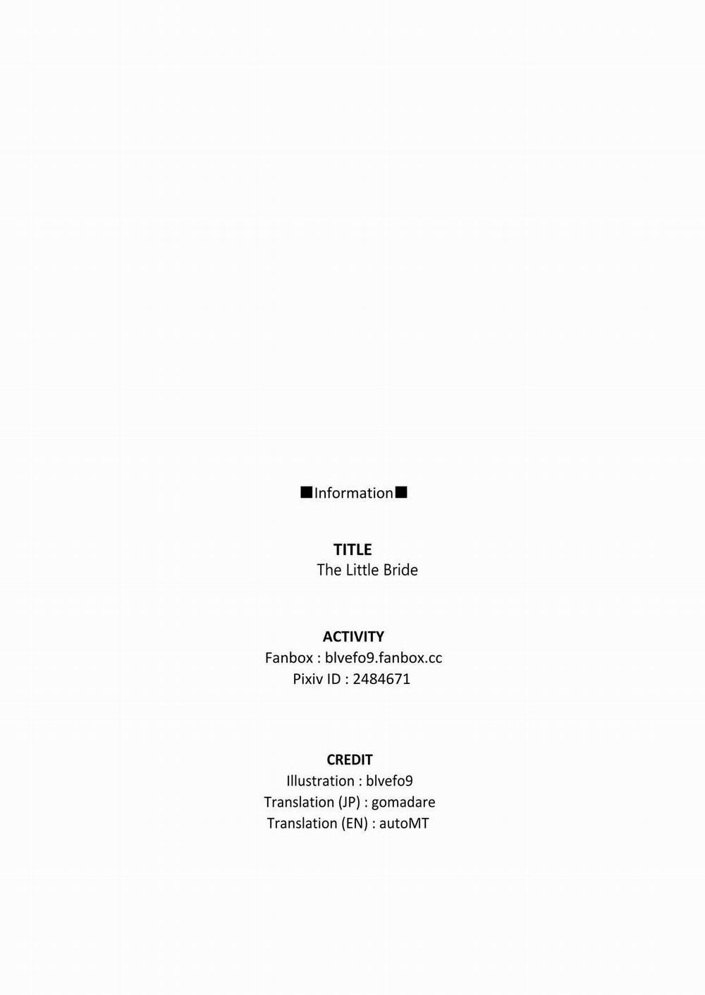 HentaiVN.net - Ảnh 28 - Cô dâu nhỏ [The Little Bride; Chiisana Hanayome] - Oneshot