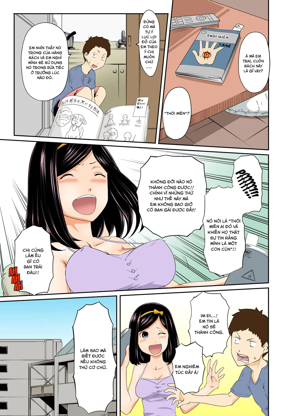 HentaiVN.net - Ảnh 6 - Chị gái của tôi là con cún!? [Hypnosis My Cheeky Sister Becomes A Dog] - Chap 1