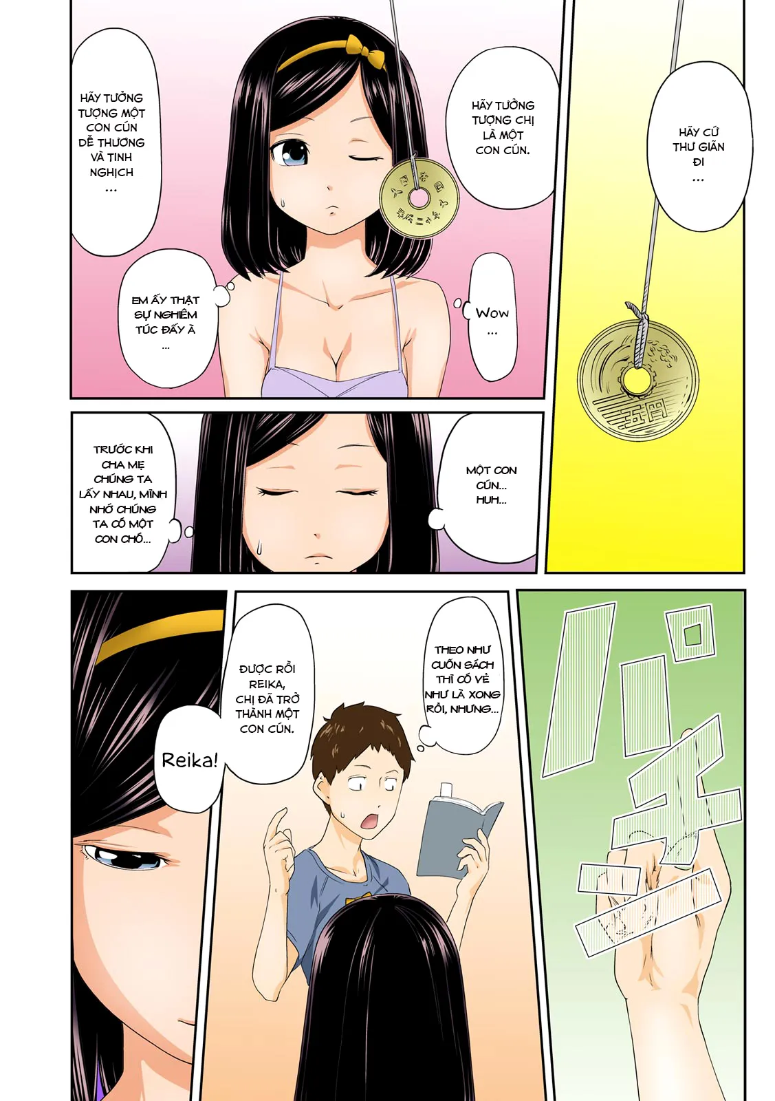 HentaiVN.net - Ảnh 7 - Chị gái của tôi là con cún!? [Hypnosis My Cheeky Sister Becomes A Dog] - Chap 1