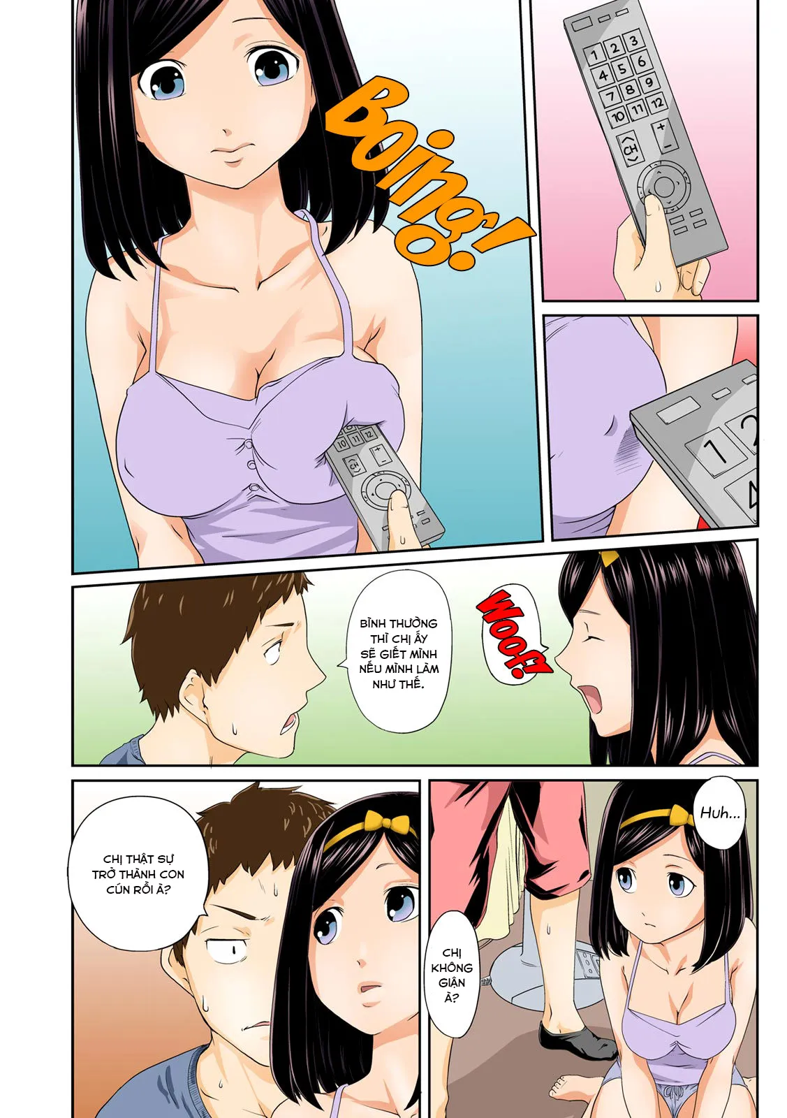 HentaiVN.net - Ảnh 9 - Chị gái của tôi là con cún!? [Hypnosis My Cheeky Sister Becomes A Dog] - Chap 1