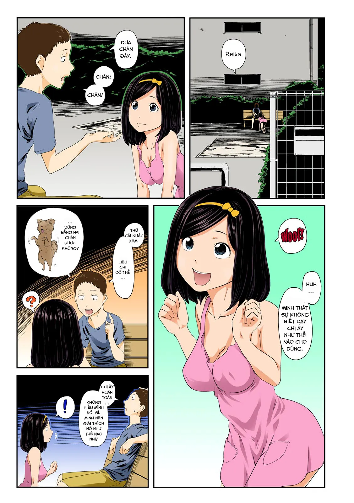 HentaiVN.net - Ảnh 6 - Chị gái của tôi là con cún!? [Hypnosis My Cheeky Sister Becomes A Dog] - Chap 2