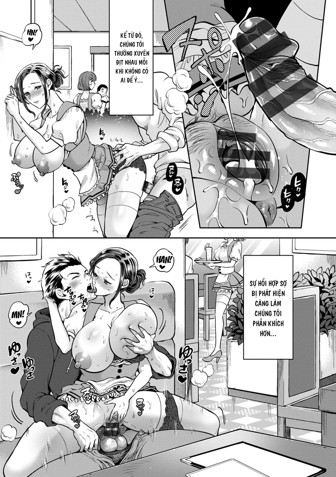 HentaiVN.net - Ảnh 21 - Kẻ cướp vợ [Wife Waitress; Hitozuma Dorobou] - Oneshot