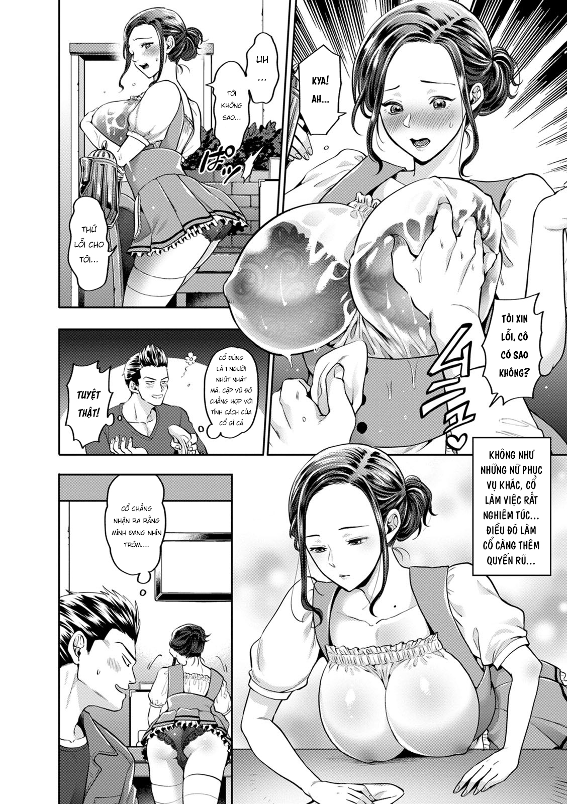 HentaiVN.net - Ảnh 6 - Kẻ cướp vợ [Wife Waitress; Hitozuma Dorobou] - Oneshot