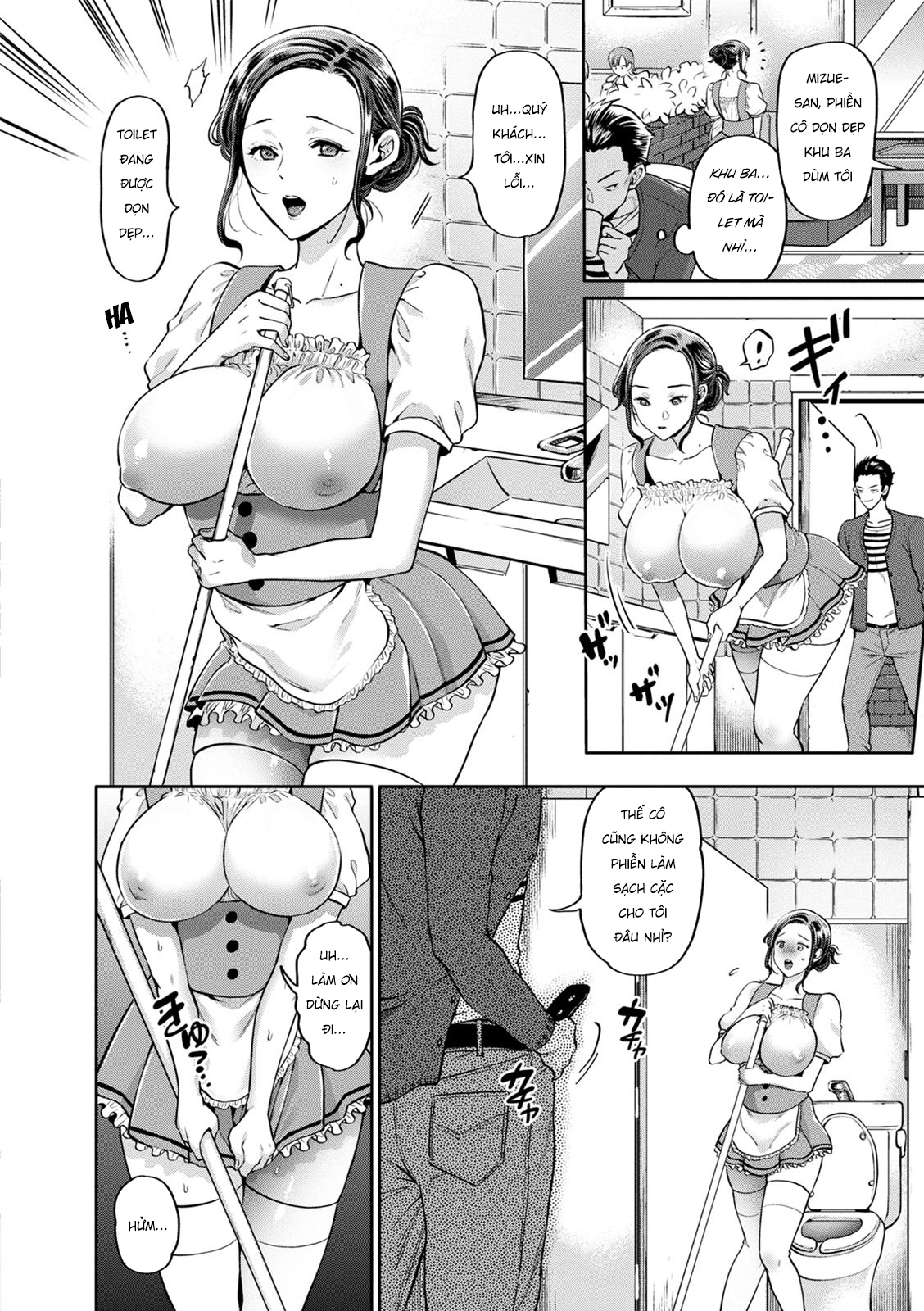 HentaiVN.net - Ảnh 10 - Kẻ cướp vợ [Wife Waitress; Hitozuma Dorobou] - Oneshot