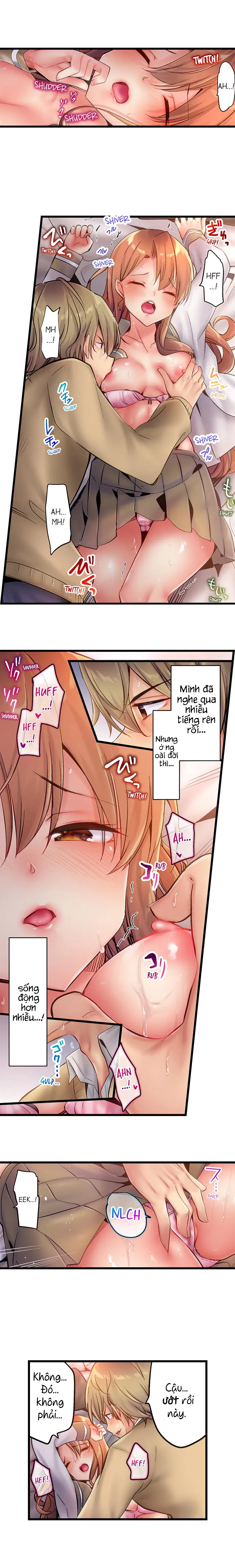 HentaiVN.net - Ảnh 4 - Busted in One Thrust [1 Piston de Bareru Uso ~Jishou Bitch wa Ubu ni Nureru] - Chap 3: Ờ... mò mẫm time :)