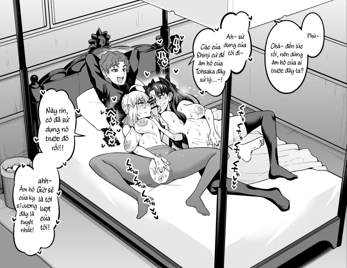 HentaiVN.net - Ảnh 10 - Saber & Rin, Shinji to Uwaki Sex Suru - Á à