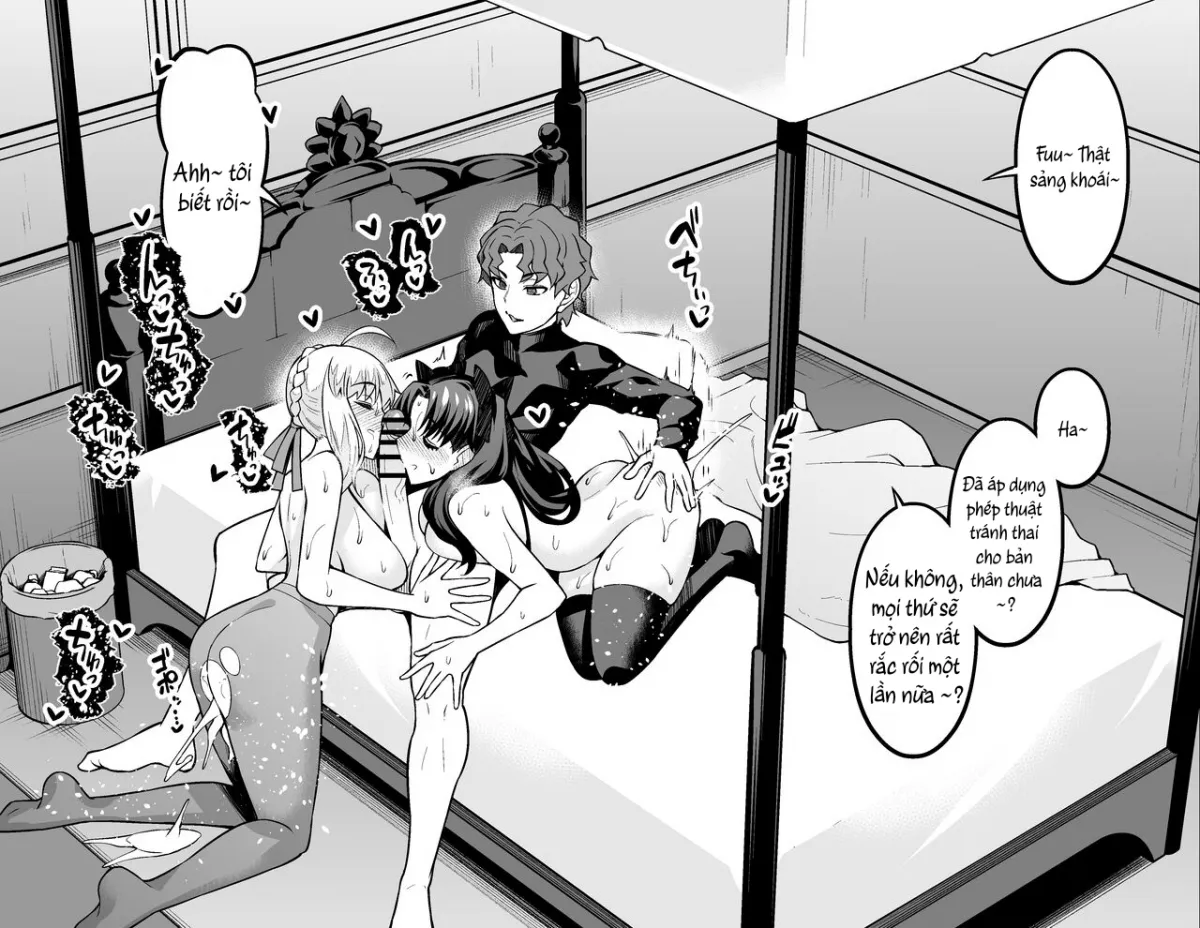 HentaiVN.net - Ảnh 18 - Saber & Rin, Shinji to Uwaki Sex Suru - Á à