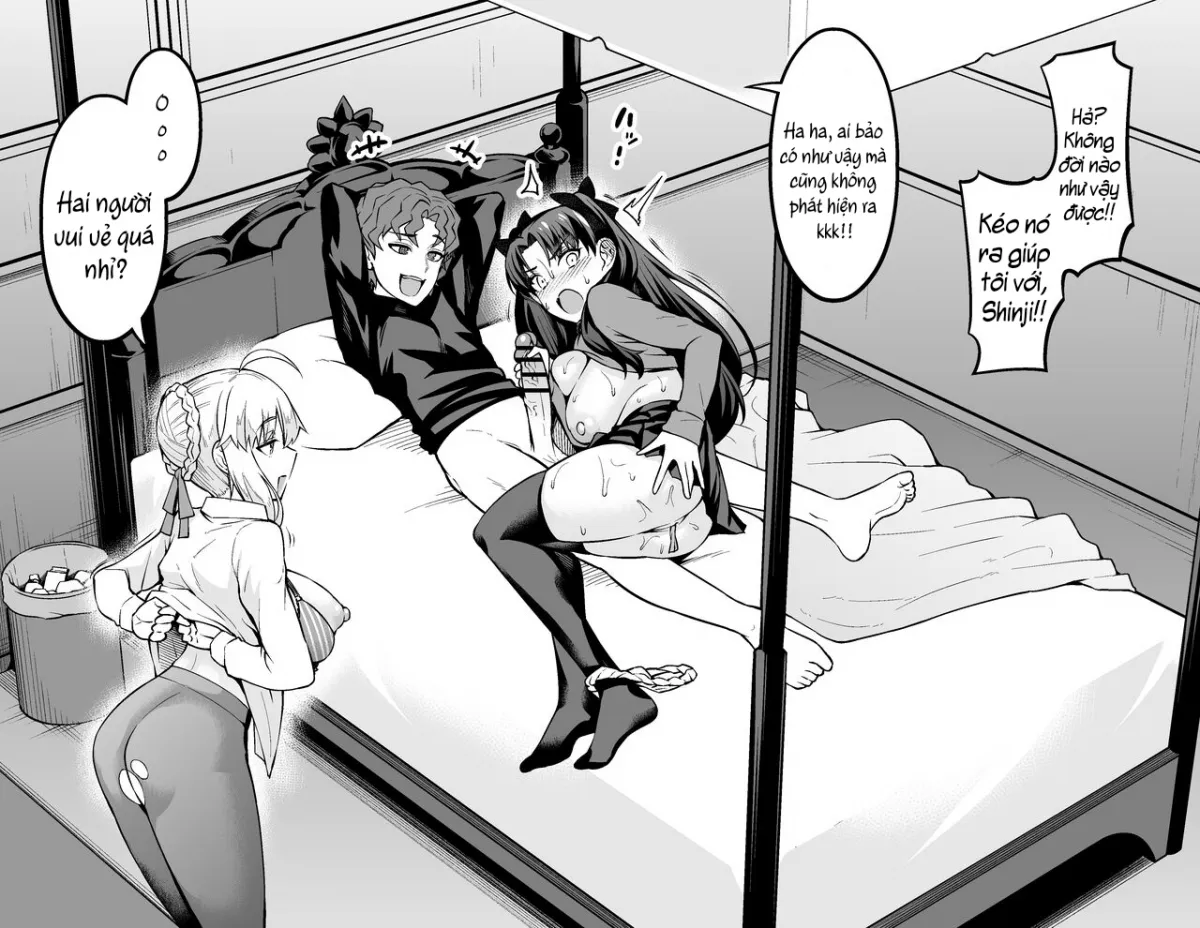 HentaiVN.net - Ảnh 4 - Saber & Rin, Shinji to Uwaki Sex Suru - Á à