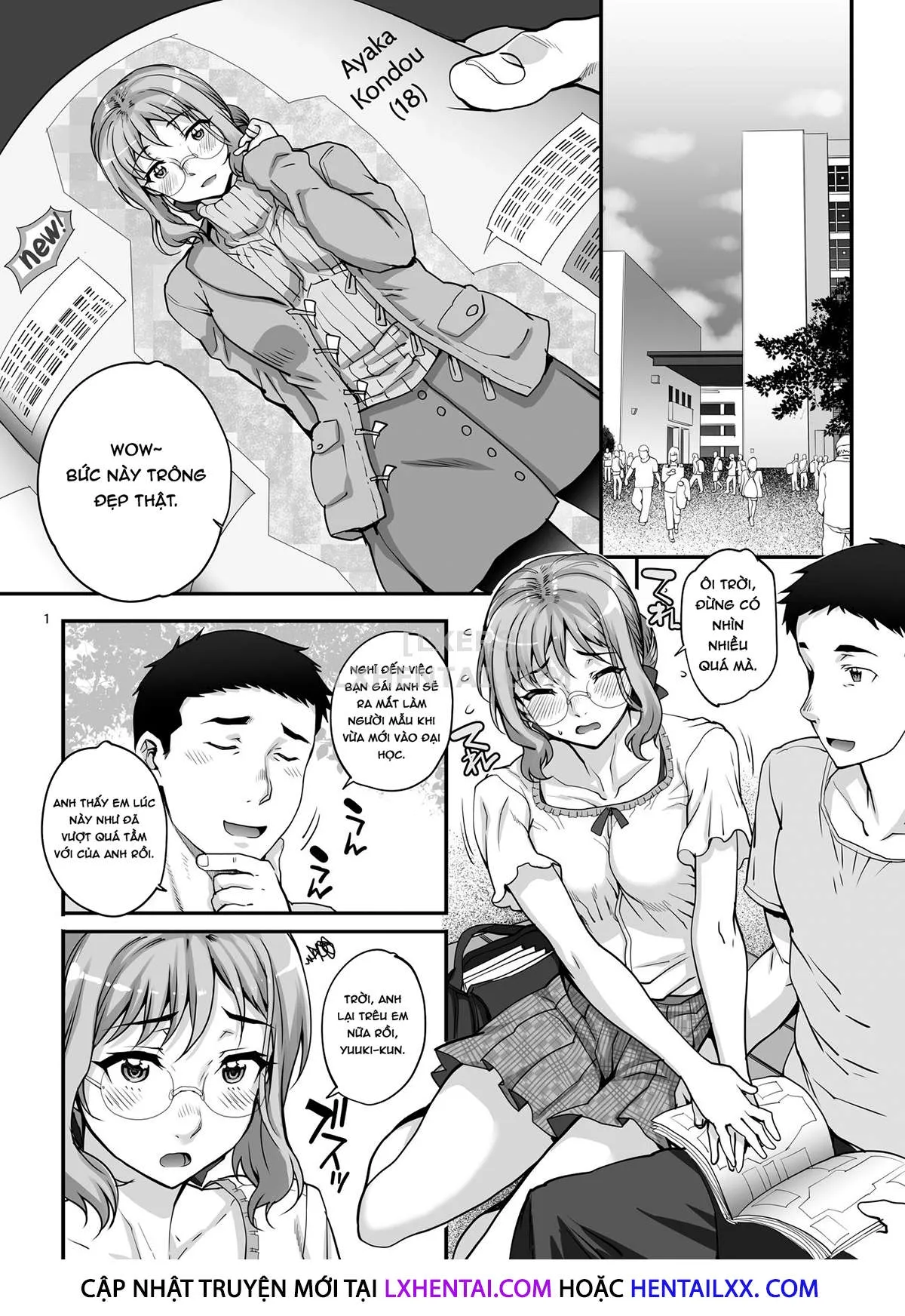 HentaiVN.net - Ảnh 3 - I Made a Porno... Without Telling My Boyfriend [Kareshi ni Naisho de AV... Dechaimashita.] - Chap 1