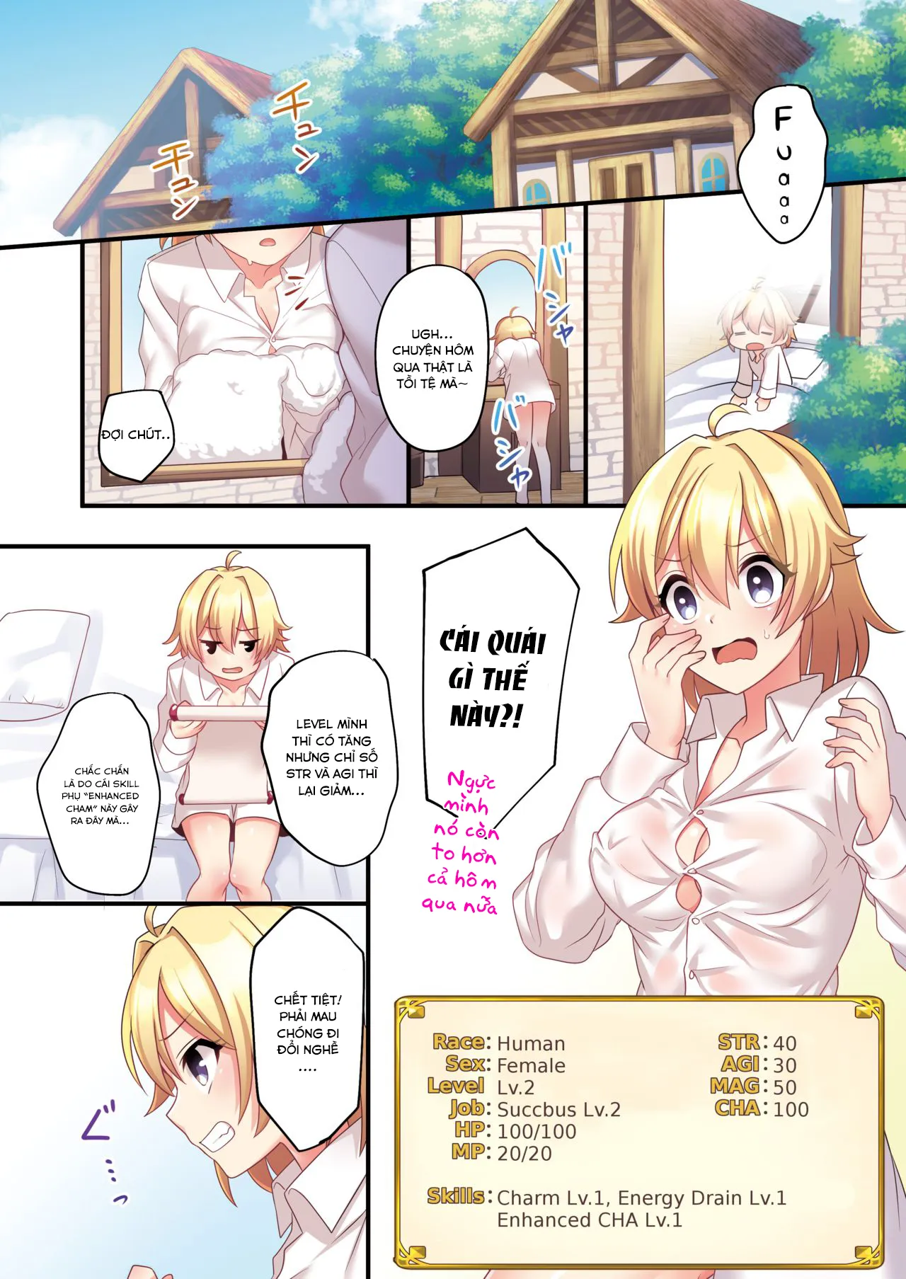 HentaiVN.net - Ảnh 13 - Sakyubasu ♀ ni Kyousei Tenshoku Saserareta Ore ♂ [I (♂) Was Forcibly Changed Into A Succubus] - Oneshot