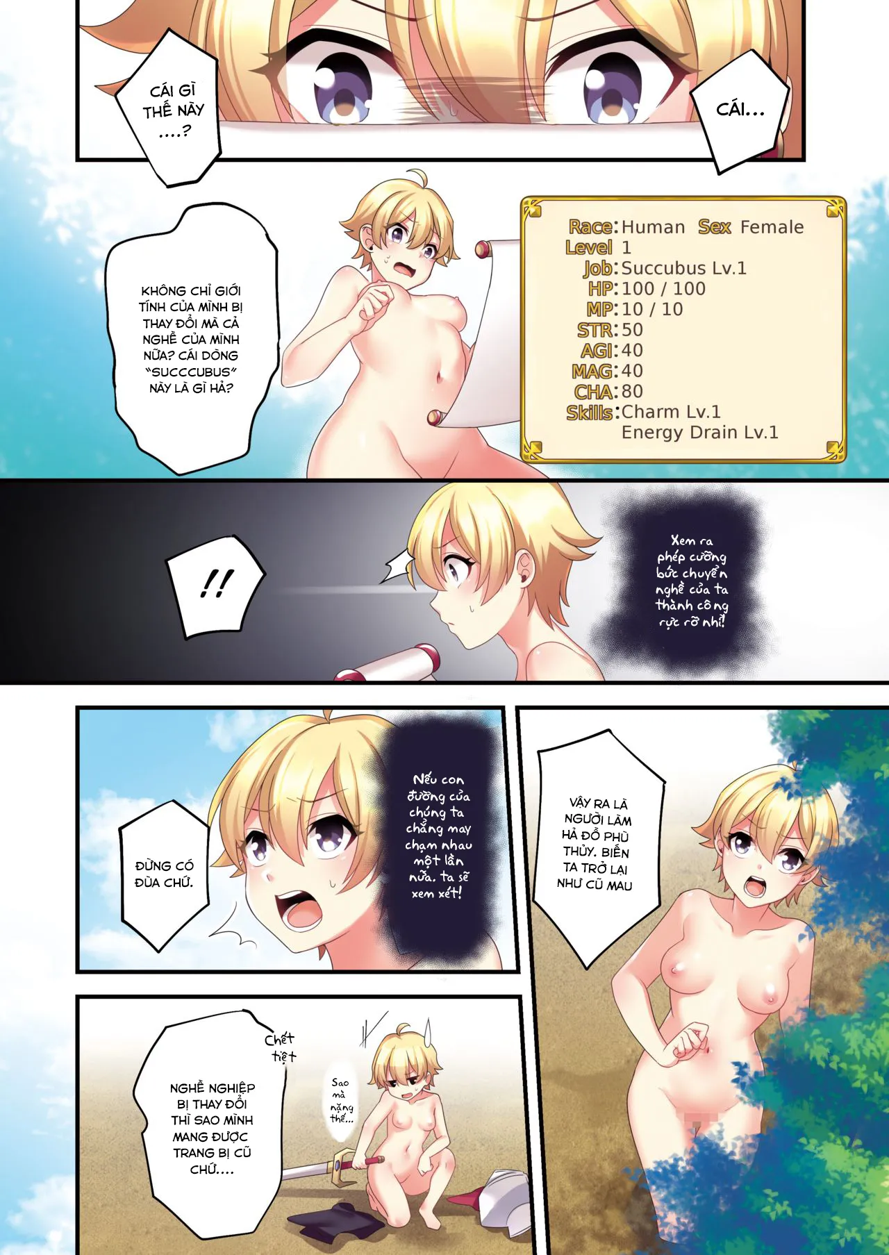 HentaiVN.net - Ảnh 5 - Sakyubasu ♀ ni Kyousei Tenshoku Saserareta Ore ♂ [I (♂) Was Forcibly Changed Into A Succubus] - Oneshot