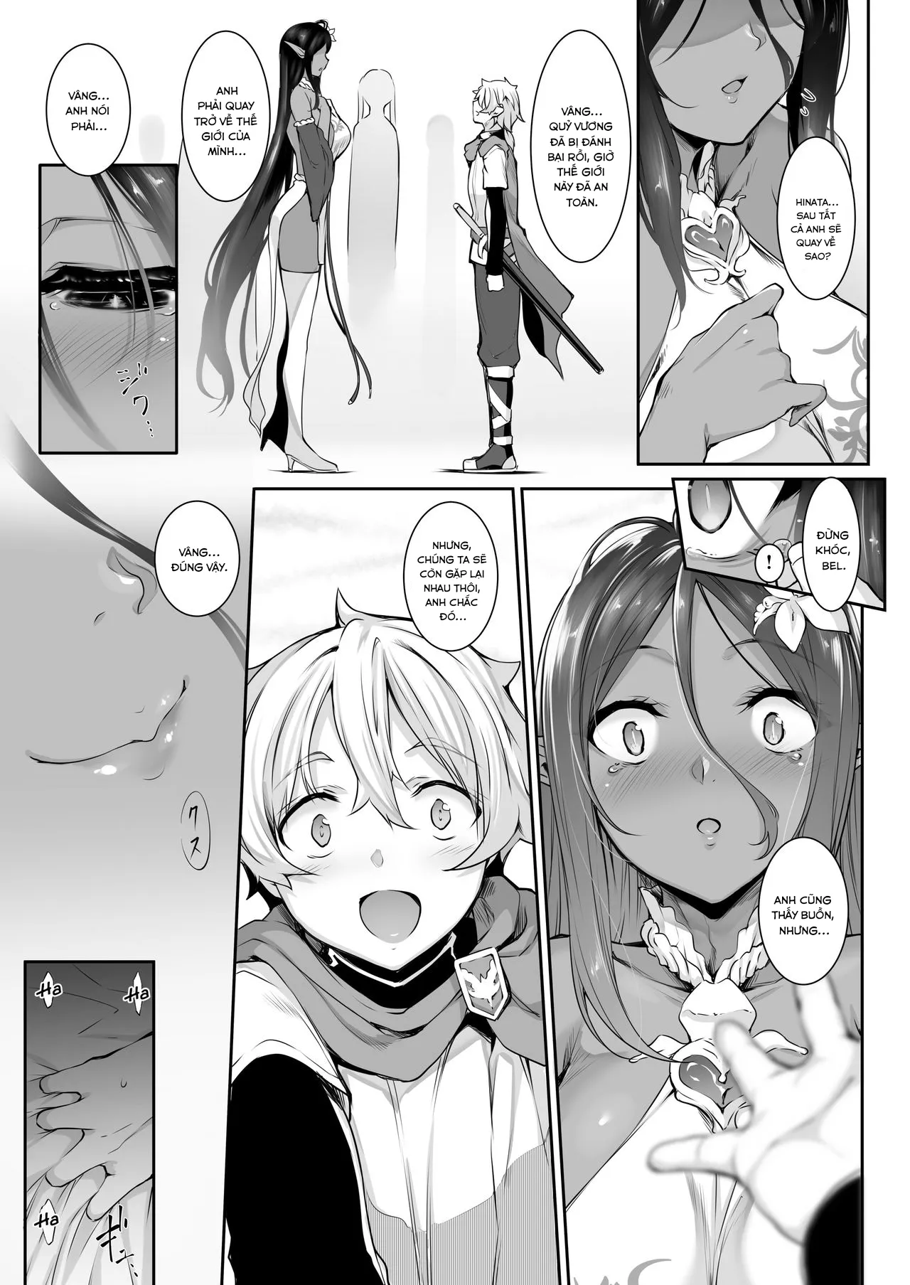 HentaiVN.net - Ảnh 3 - Nàng dark elf tự cao vì tôi mà đến thế giới khác [Chotto dake Ai ga Omoi Dark Elf ga Isekai kara Oikakete Kita] - Chap 1