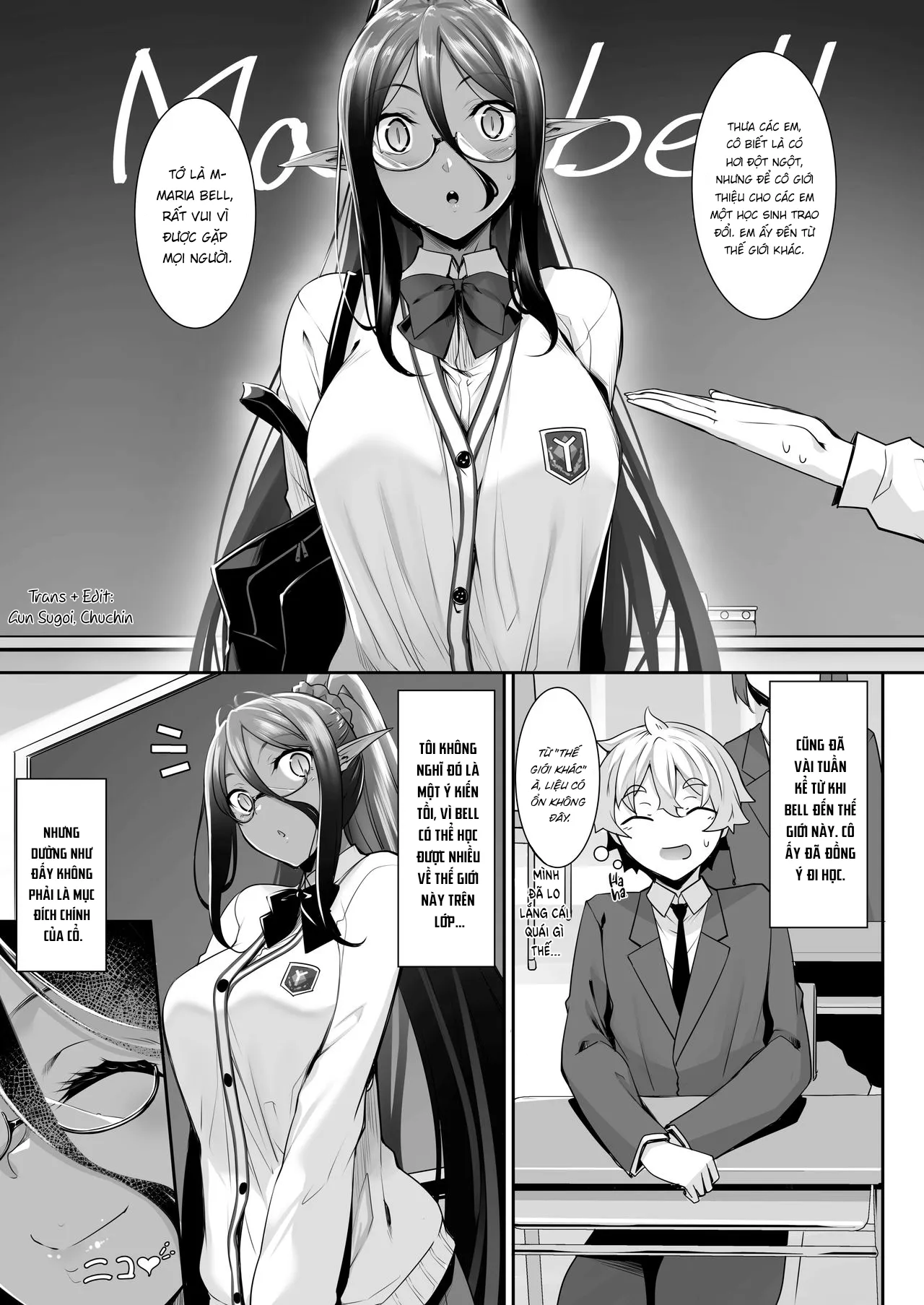 HentaiVN.net - Ảnh 3 - Nàng dark elf tự cao vì tôi mà đến thế giới khác [Chotto dake Ai ga Omoi Dark Elf ga Isekai kara Oikakete Kita] - Chap 2