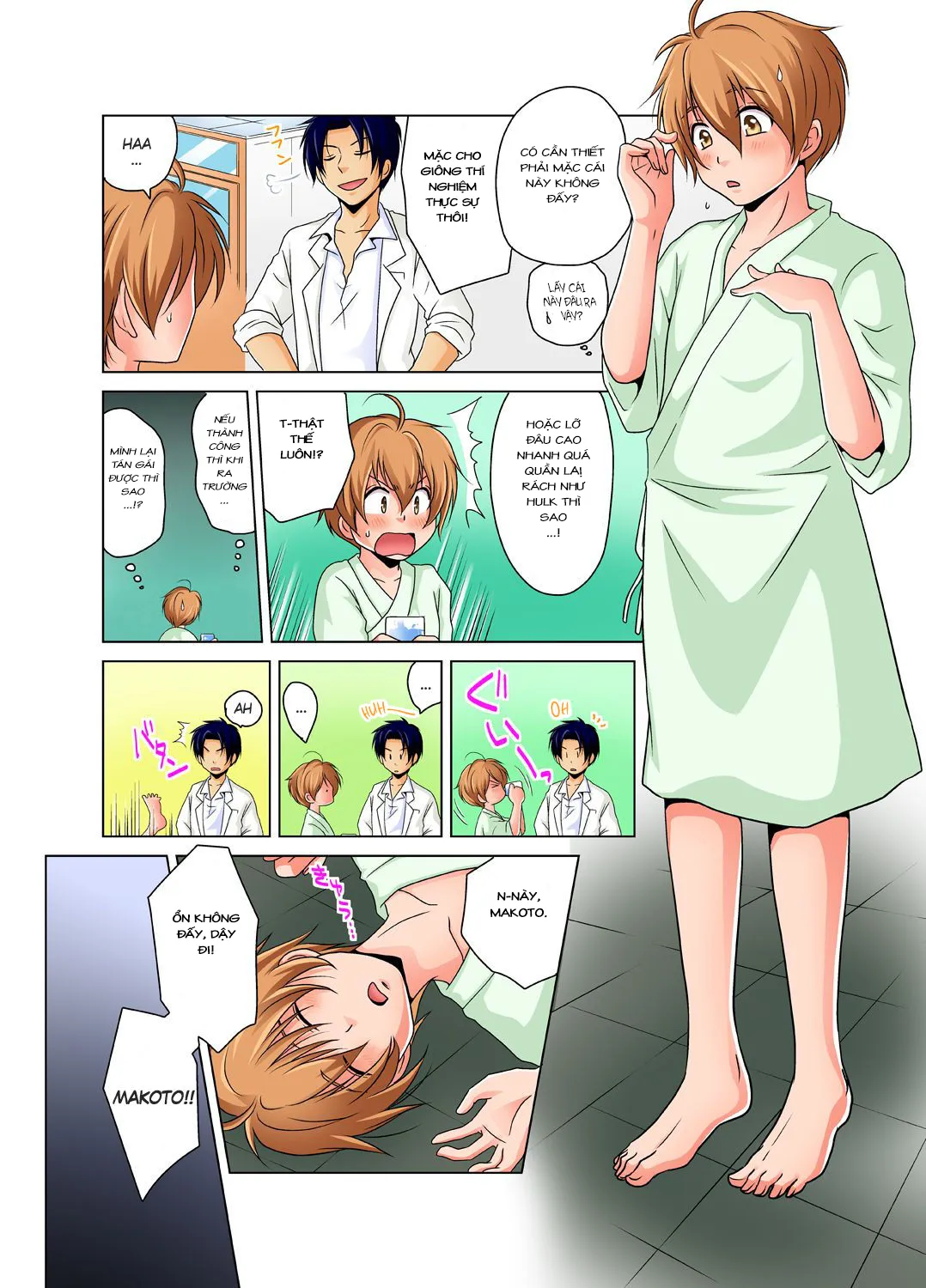 HentaiVN.net - Ảnh 4 - Sự cố thí nghiệm hoá học [Nyotaika de Ecchi Kenshin!?Mirudake tte Itta no ni...; Gender Bender Into Sexy Medical Examination! You said that you were only going to look...] - Cringe