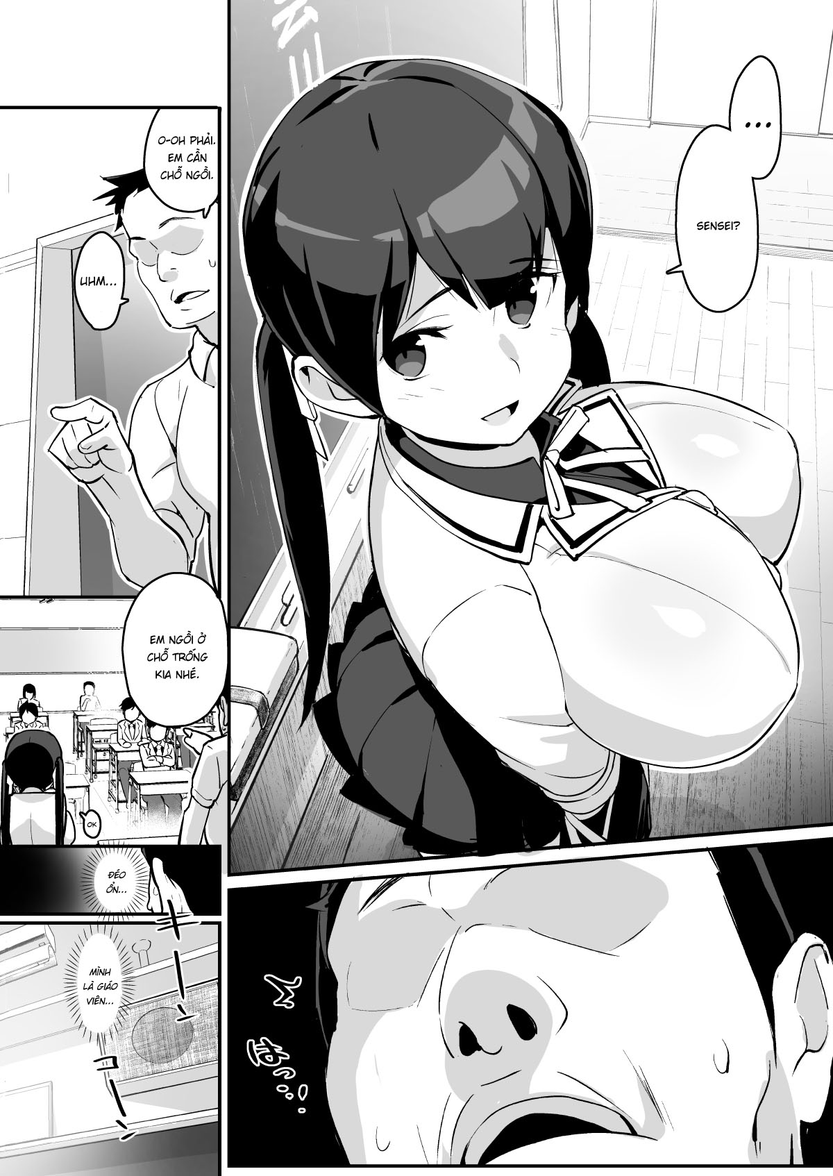 HentaiVN.net - Ảnh 10 - Bắt quả tang em học sinh vú bự [Muchimuchi Kyonyuu Tenkousei Kumokawa Suzuran ; Voluptuous, Buxom Transfer Student Kumokawa Suzuran ; ムチムチ巨乳転校生 雲川鈴蘭] - Phần 1