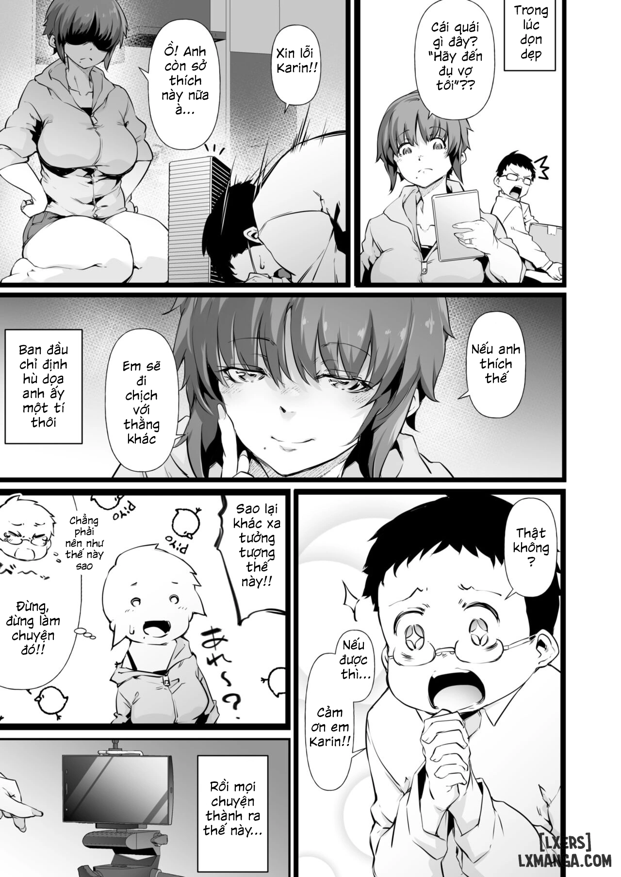HentaiVN.net - Ảnh 4 - Karin-san no Himitsu no Kao to Ikenai Douga - Oneshot