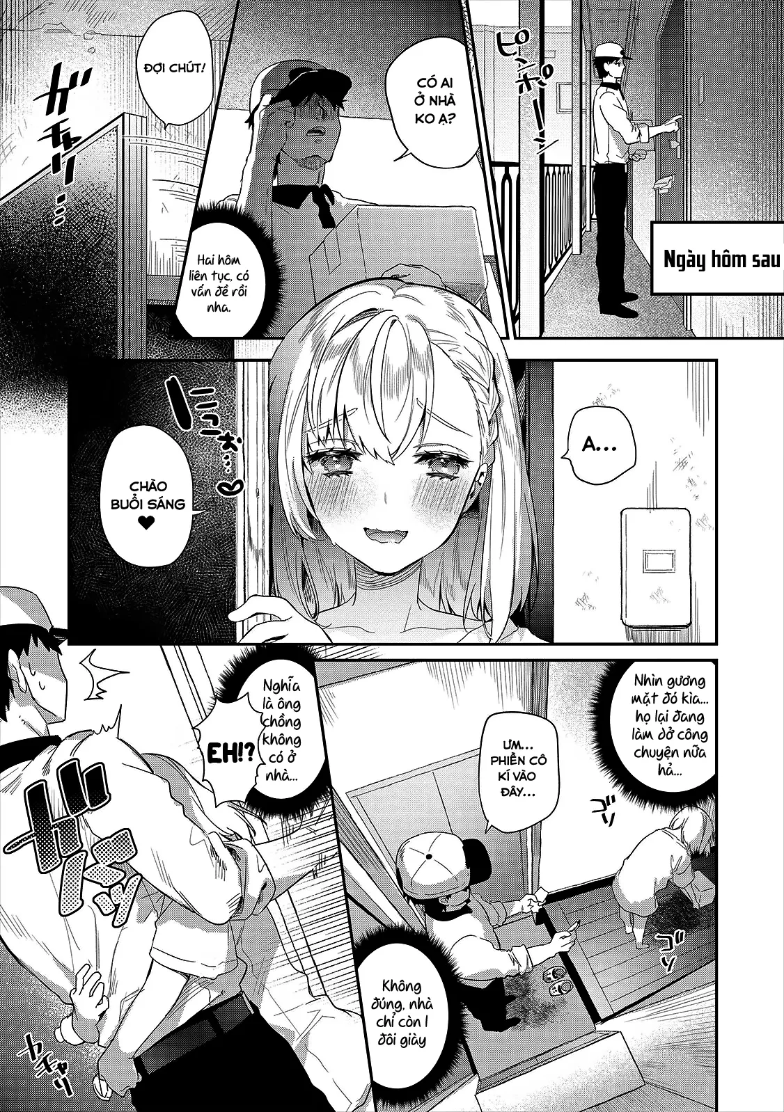 HentaiVN.net - Ảnh 4 - Chút vụng trộm của cô vợ dam dang [Hitozuma♂ Gogo no Sakusei Ajimi Special; A Wife♂'S Afternoon Cum-Tasting Special] - Oneshot