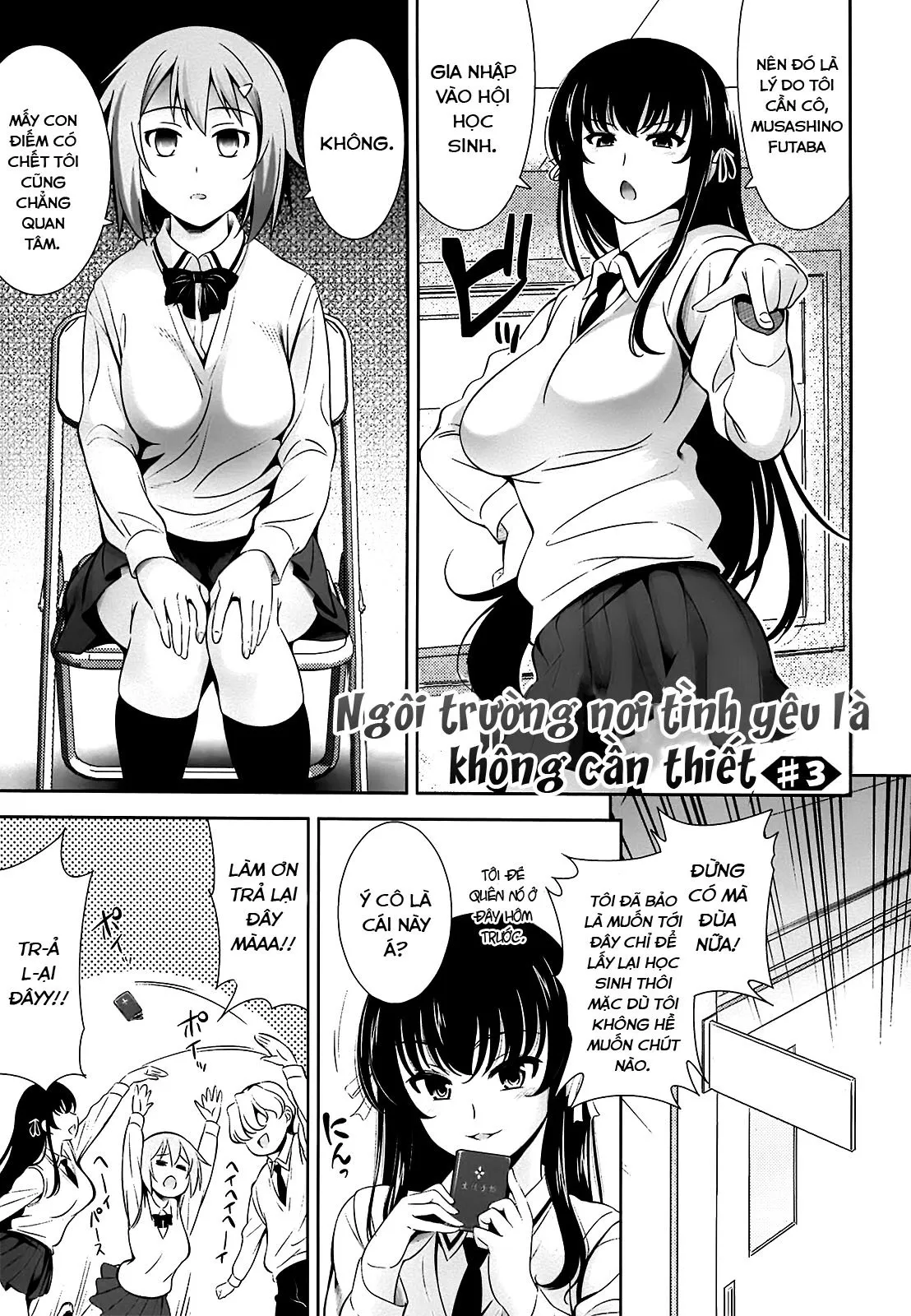HentaiVN.net - Ảnh 3 - Ngôi trường nơi mà tình yêu là không cần thiết [Renai Fuyou Gakuha; A School Where Love is Unnecessary; 恋愛不要学派] - Chapter 3