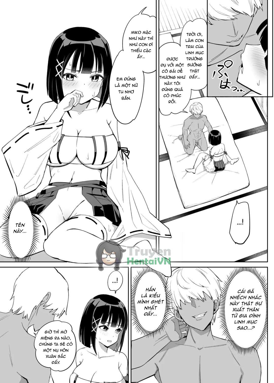 HentaiVN.net - Ảnh 11 - Kanojo wa Miko toshite Netorare Nakadashi Sareta - Oneshot