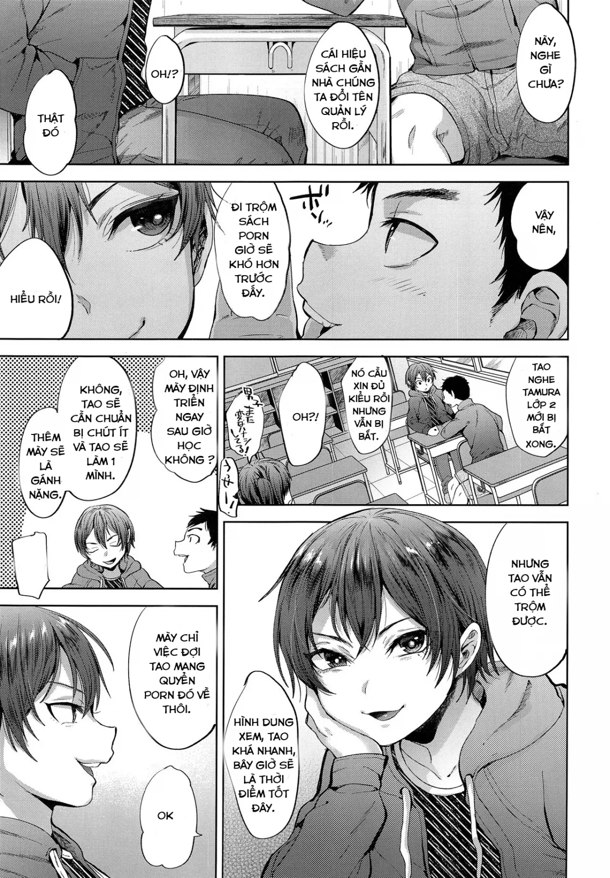 HentaiVN.net - Ảnh 3 - Manbiki Josou Shounen Oshioki Fuck [Buổi trộm sách đáng nhớ] - Oneshot