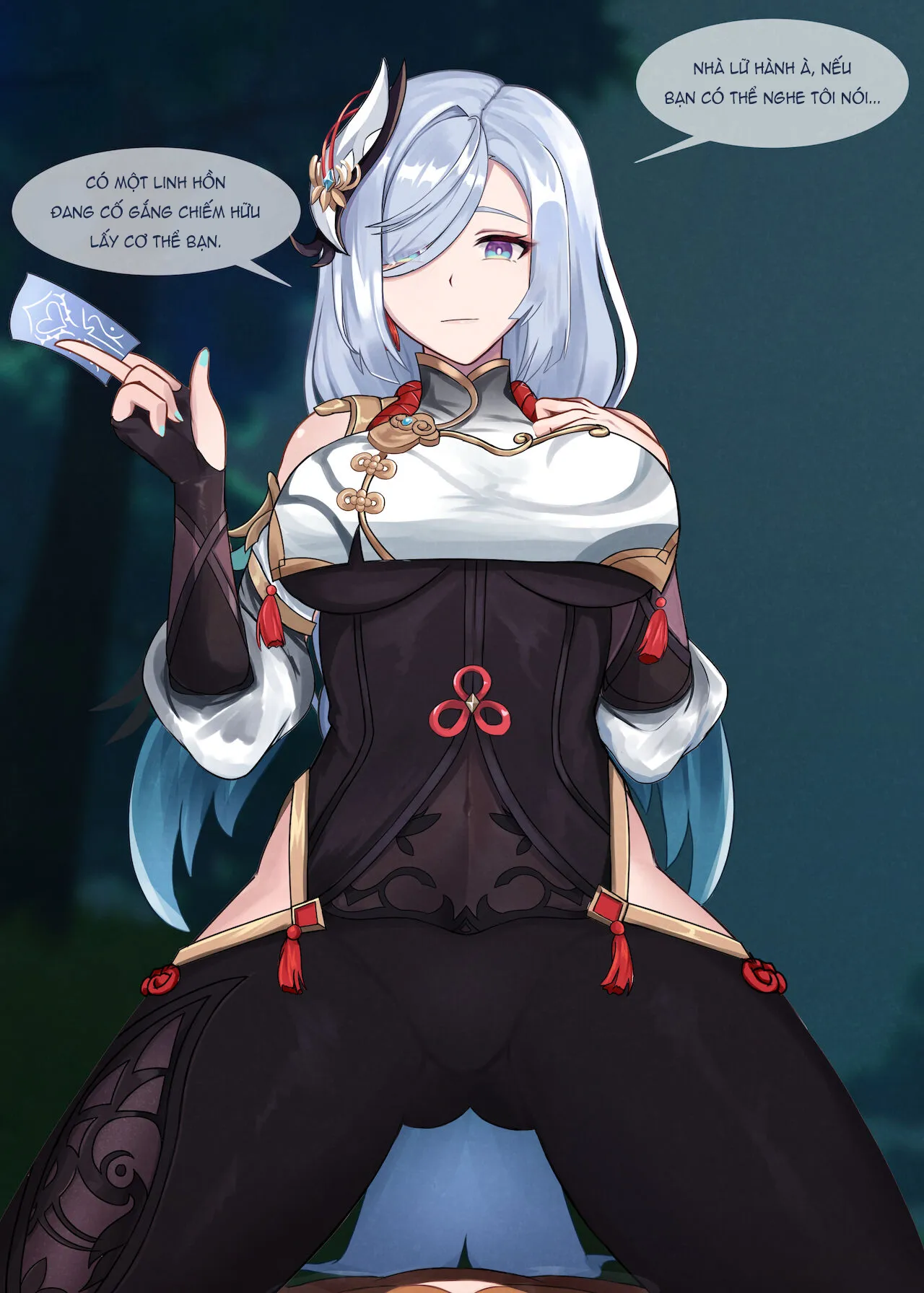HentaiVN.net - Ảnh 4 - Trừ tà cùng Shenhe nào! [Shenhe's Exorcism] - Oneshot