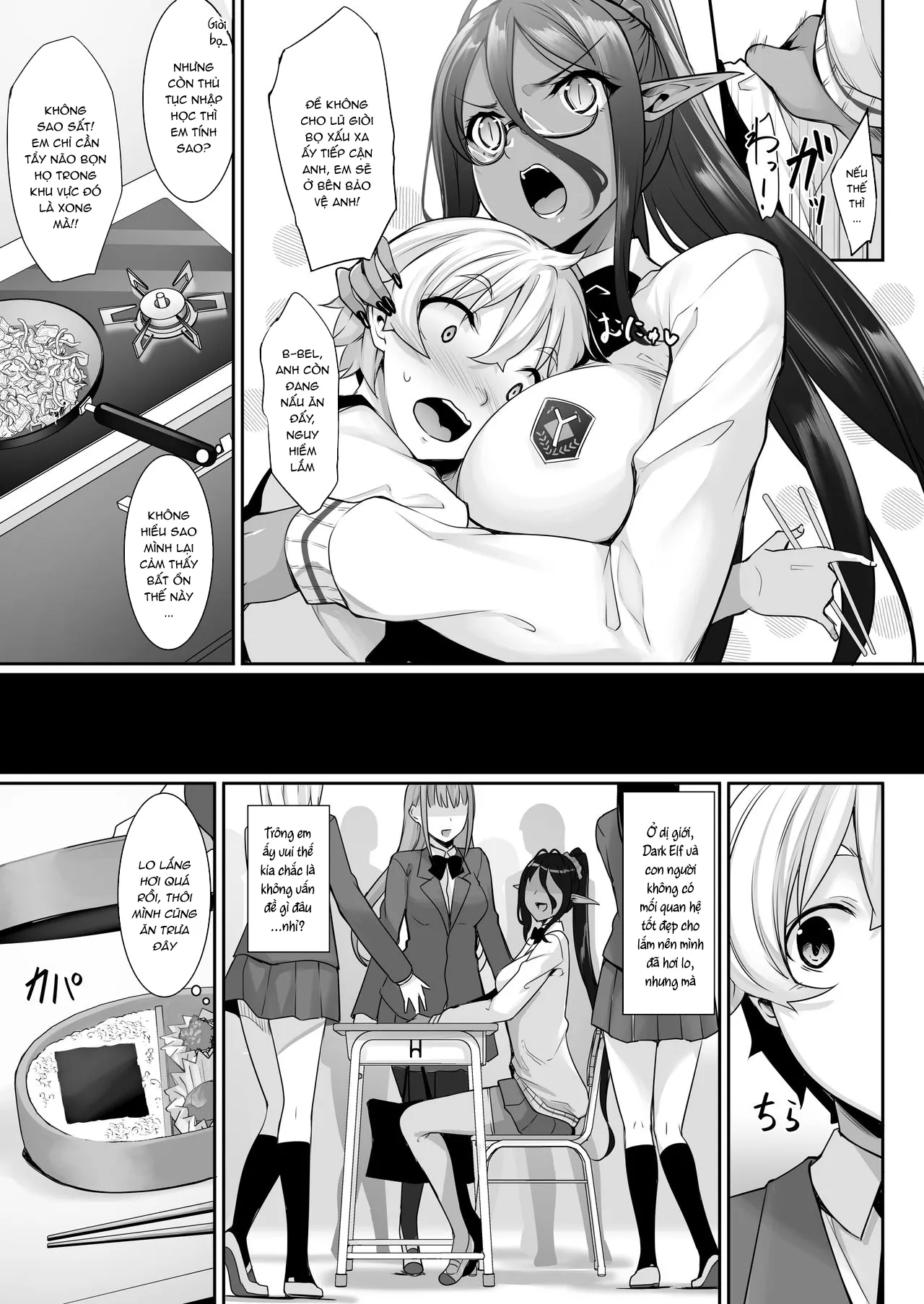 HentaiVN.net - Ảnh 4 - Cô nàng Dark Elf vì quá yêu tôi mà theo đuổi tôi từ thế giới khác [Chotto dake Ai ga Omoi Dark Elf ga Isekai kara Oikakete Kita; A Slightly Clingy Dark Elf Chased Me From Another World] - Chap 2