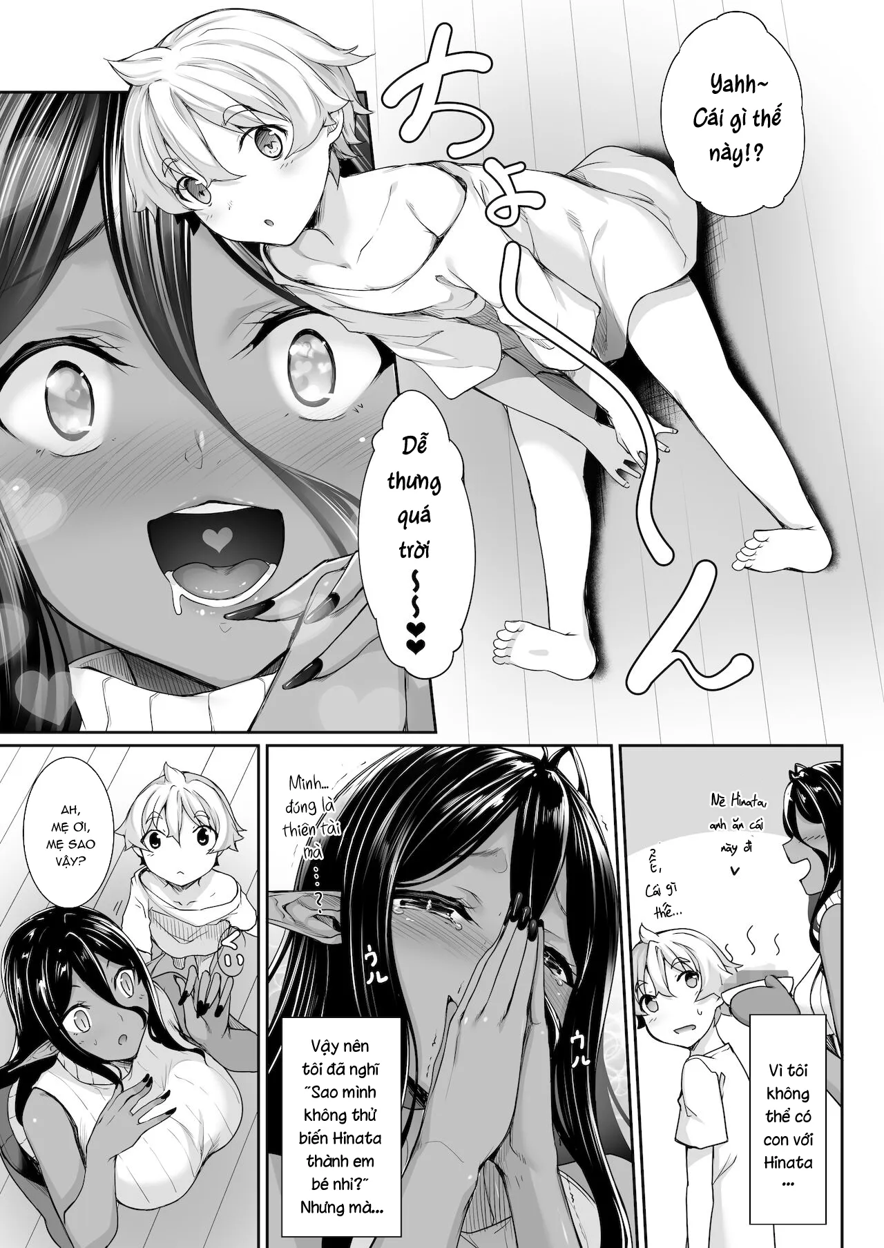 HentaiVN.net - Ảnh 3 - Cô nàng Dark Elf vì quá yêu tôi mà theo đuổi tôi từ thế giới khác [Chotto dake Ai ga Omoi Dark Elf ga Isekai kara Oikakete Kita; A Slightly Clingy Dark Elf Chased Me From Another World] - Chap 3