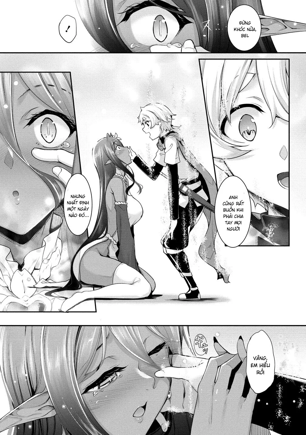 HentaiVN.net - Ảnh 38 - Cô nàng Dark Elf vì quá yêu tôi mà theo đuổi tôi từ thế giới khác [Chotto dake Ai ga Omoi Dark Elf ga Isekai kara Oikakete Kita; A Slightly Clingy Dark Elf Chased Me From Another World] - Chap 3