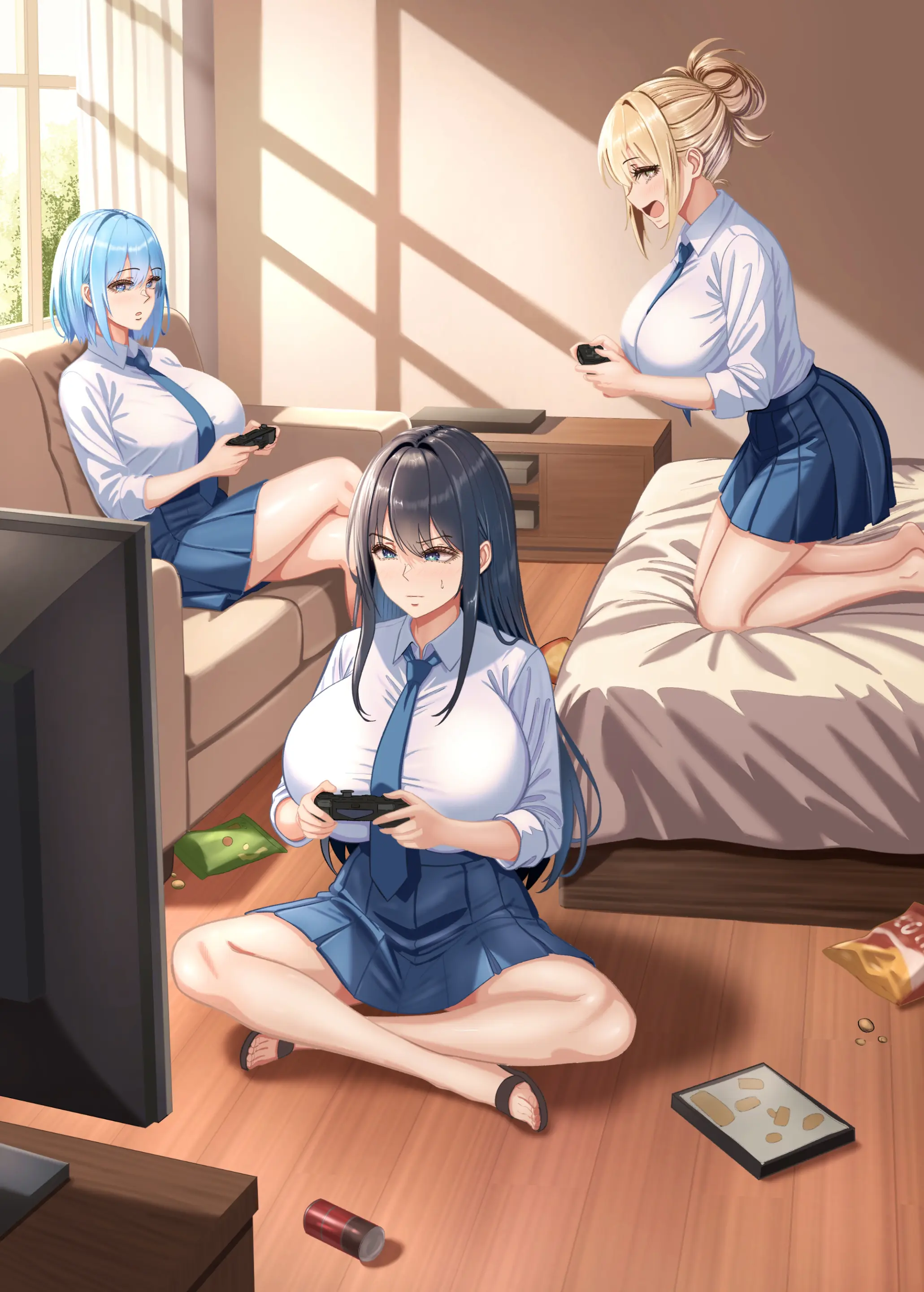 HentaiVN.net - Ảnh 3 - Ore no Heya, Iribitari Gal Darake -Bakunyuu Bi-Gal to 4P Nakadashi Life - Siuuu Phẩm