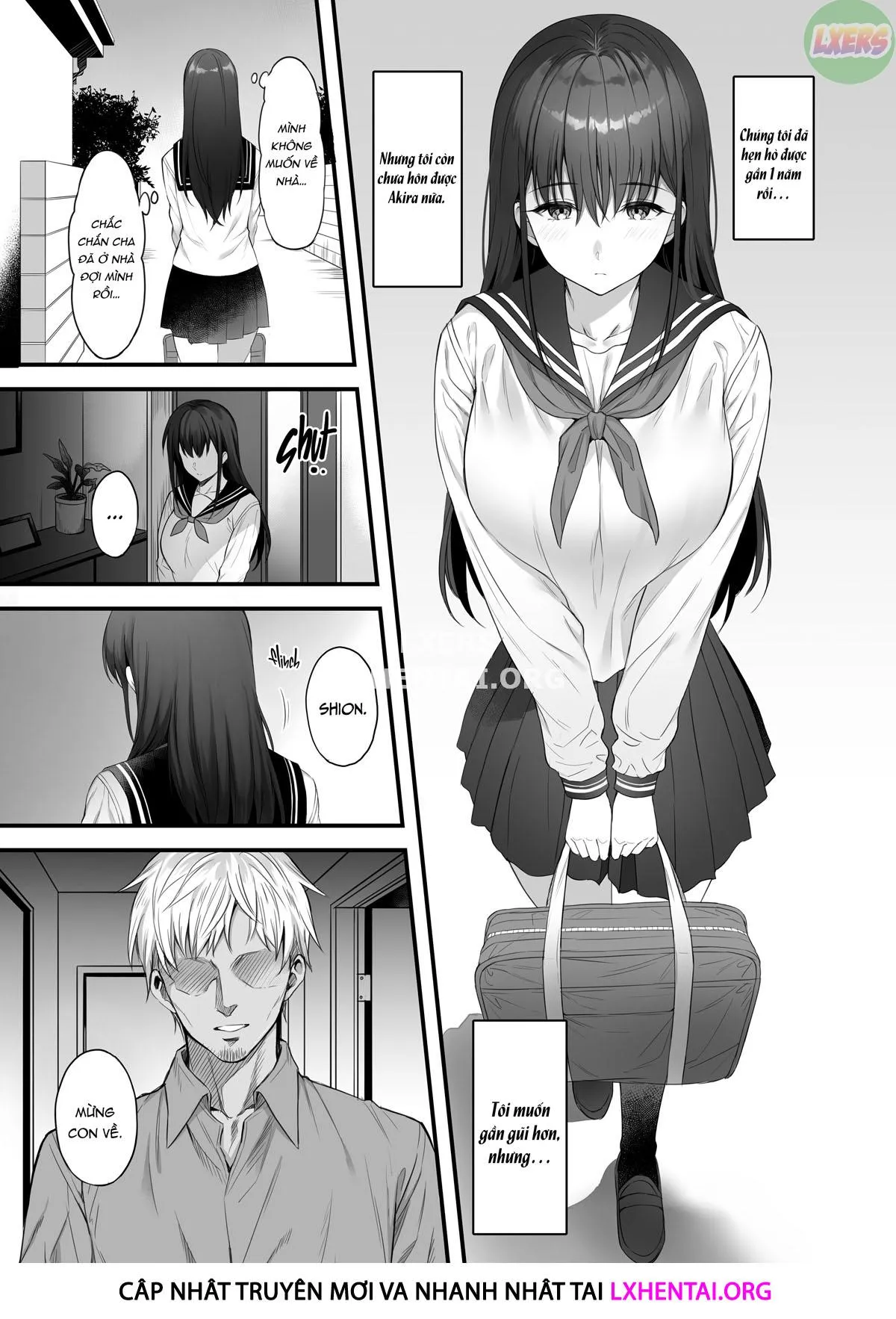 HentaiVN.net - Ảnh 5 - Kareshi ga Iru no ni Gifu ni Mainichi Sex o Kyouyou sarete imasu. - Chap 1