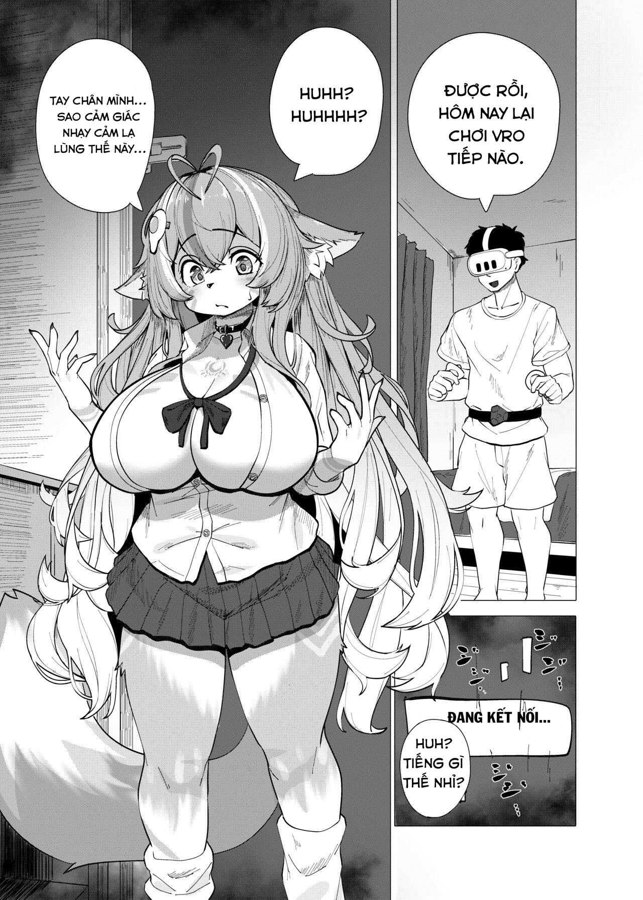 HentaiVN.net - Ảnh 3 - VRChat de Mesukemo ni Tensei?! Zecchou Motomete! Douka Omanko Ikasetekudasai! - ONESHOT