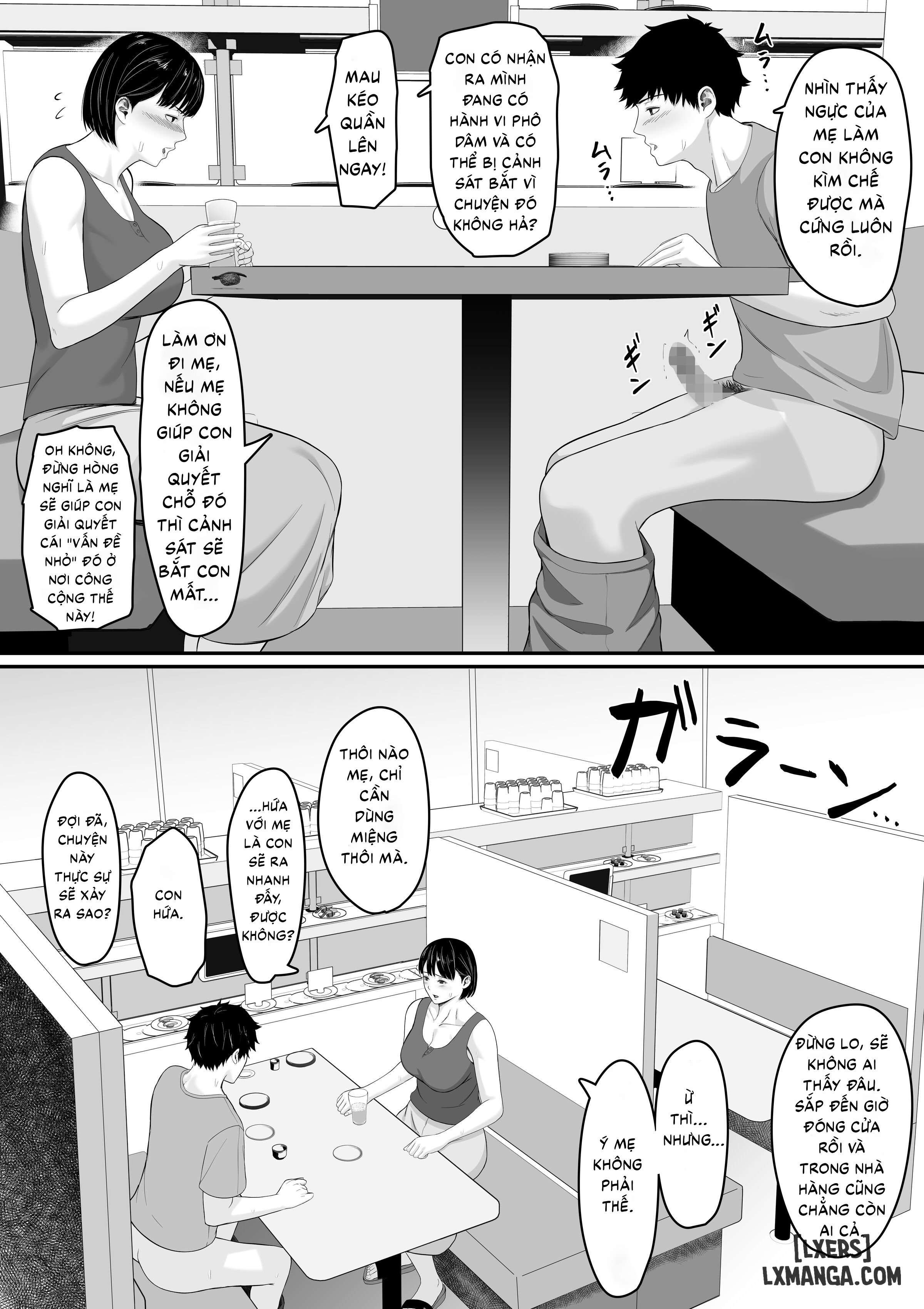 HentaiVN.net - Ảnh 23 - Đã bảo là không được quan hệ với mẹ rồi mà! - Oneshot