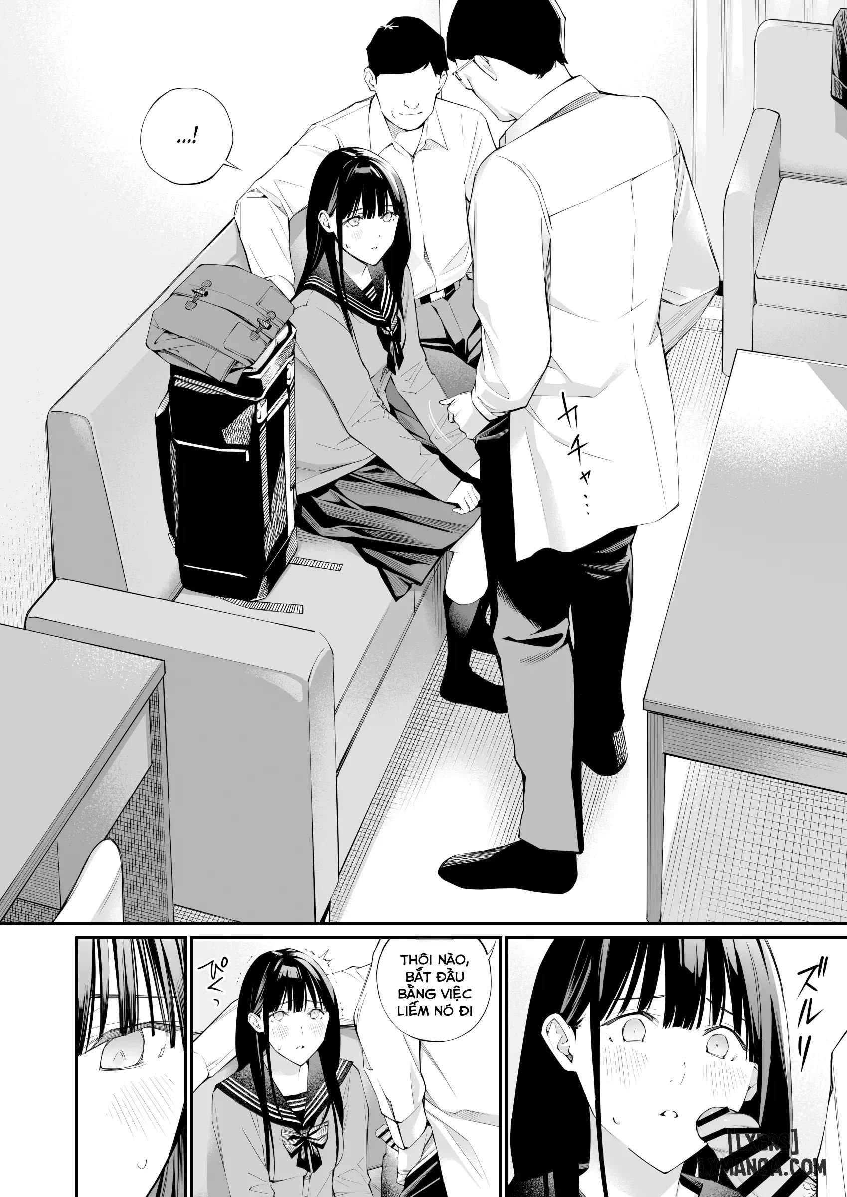 HentaiVN.net - Ảnh 11 - Cái lỗ được lấp đầy bởi mấy lão già - Chap 2 - Part 2