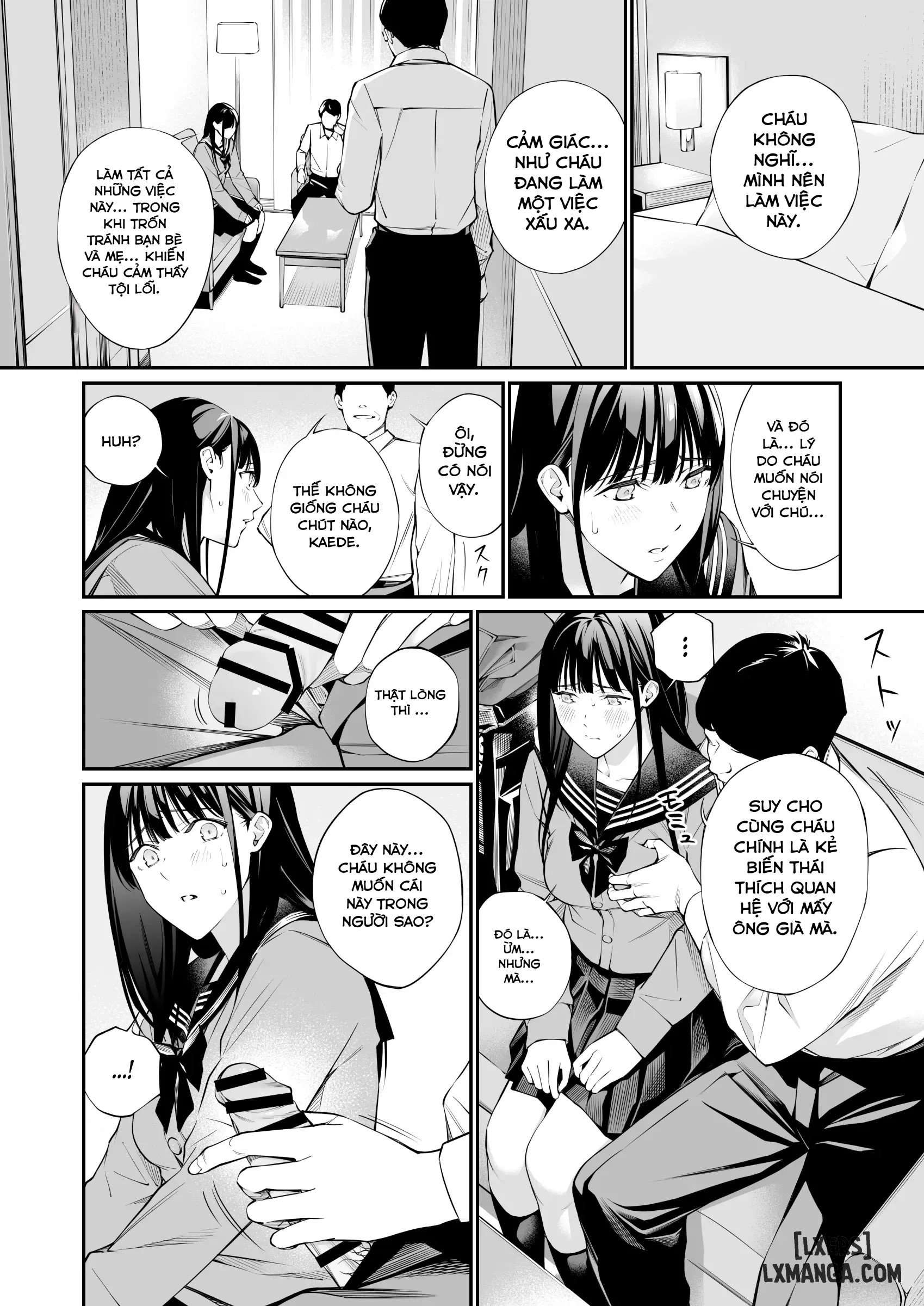 HentaiVN.net - Ảnh 9 - Cái lỗ được lấp đầy bởi mấy lão già - Chap 2 - Part 2