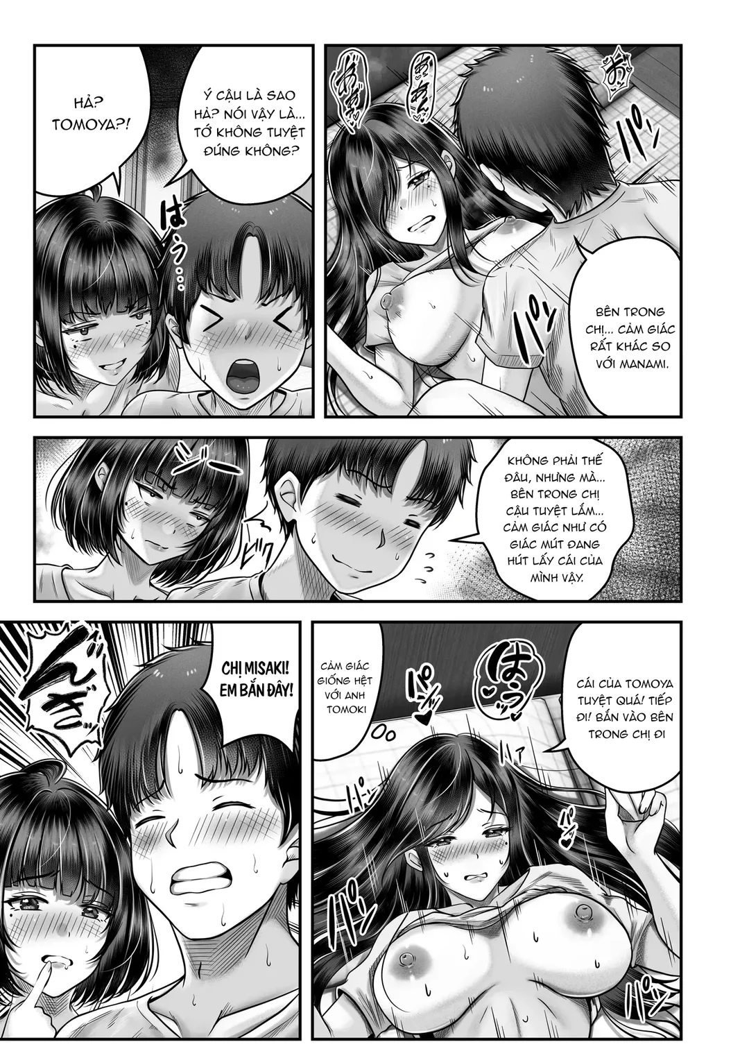HentaiVN.net - Ảnh 34 - Làm tình với cặp chị em nóng bỏng - Ch. 1
