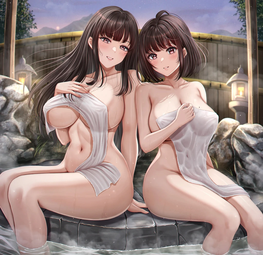 HentaiVN.net - Ảnh 39 - Làm tình với cặp chị em nóng bỏng - Ch. 2 - Suối nước nóng