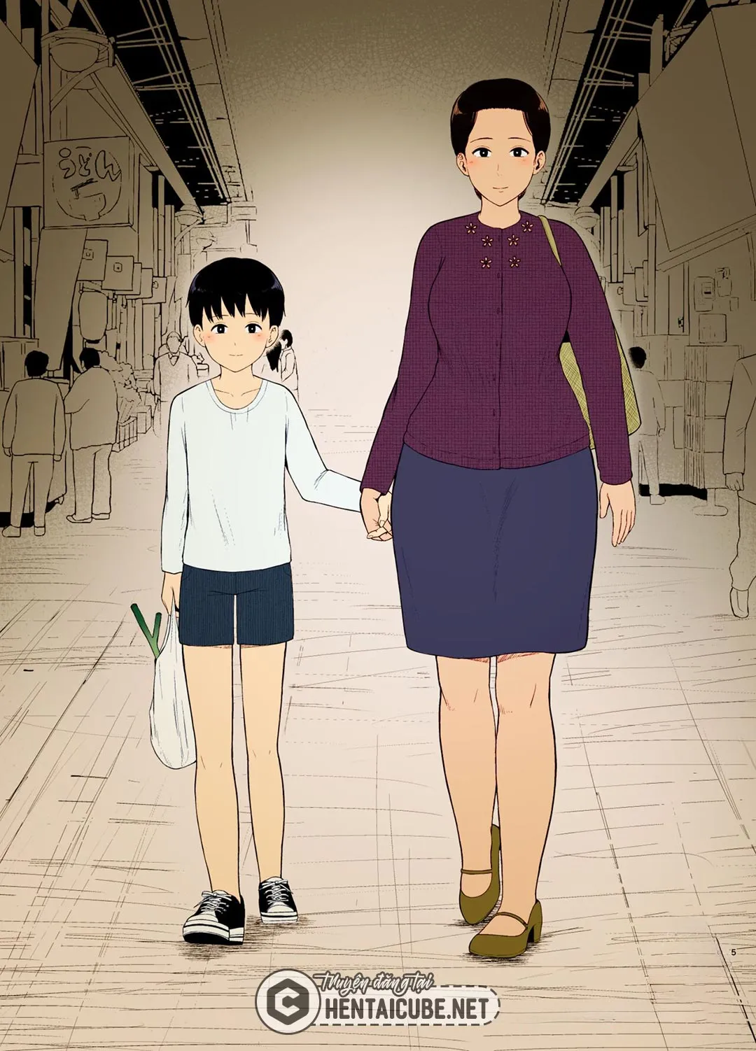 HentaiVN.net - Ảnh 5 - Mỗi ngày của mẹ [Haha Naru Nichijou | Everyday of a Mother] - Oneshot