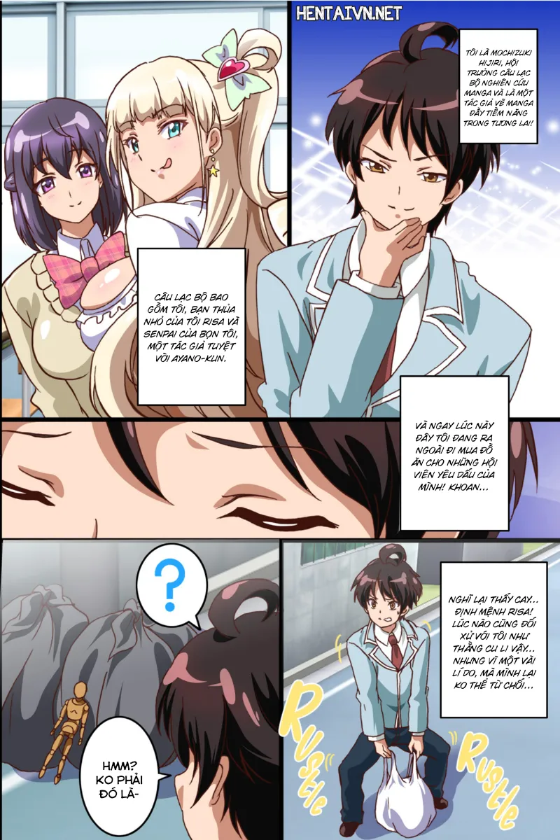 HentaiVN.net - Ảnh 3 - Búp Bê Kích Dục [How an Aspiring Manga Artist Like Me Snagged 2 Sex Friends;Harem Sefure no Tsukurikata;Ecchi na Noroi no Ningyou de Jupojupo 3P Taiken Shichatta Hanashi] - Chap 1 - Hội trưởng! Hãy chiếm lấy em đi!
