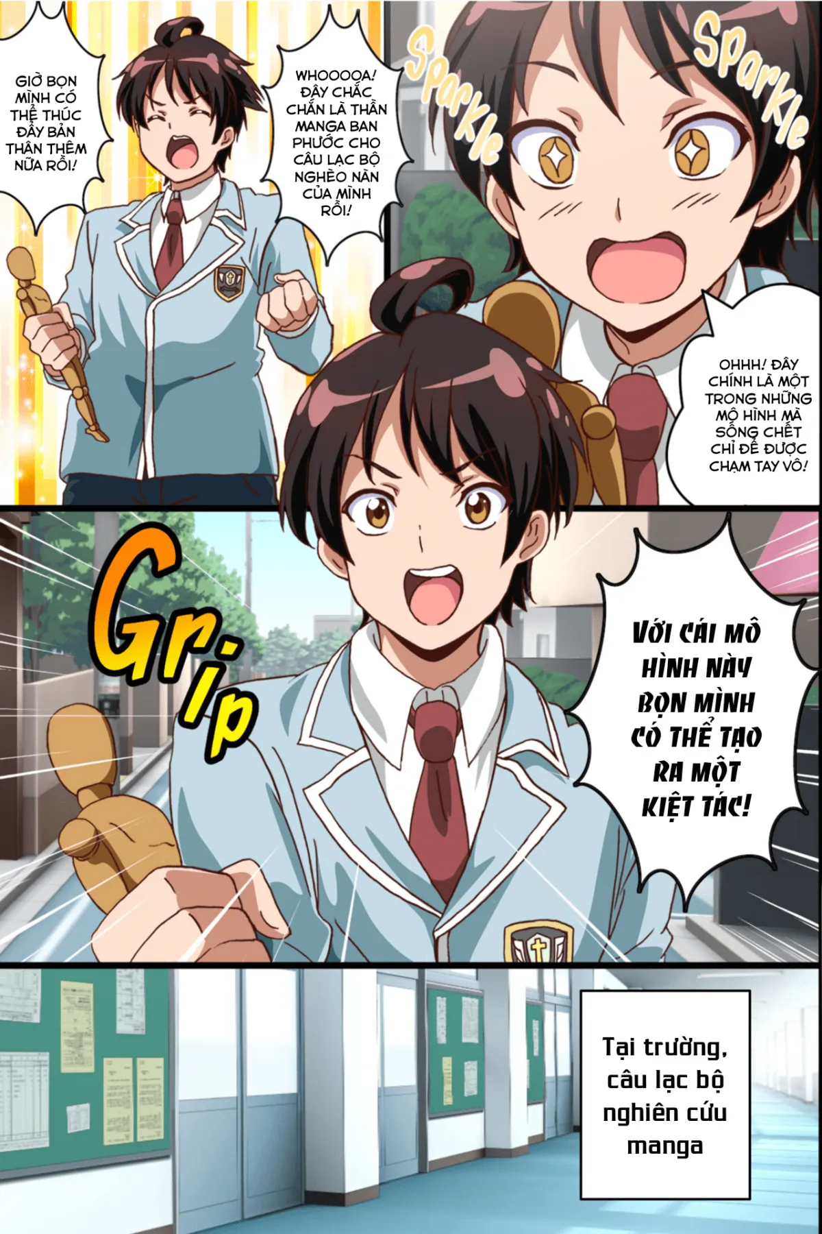 HentaiVN.net - Ảnh 4 - Búp Bê Kích Dục [How an Aspiring Manga Artist Like Me Snagged 2 Sex Friends;Harem Sefure no Tsukurikata;Ecchi na Noroi no Ningyou de Jupojupo 3P Taiken Shichatta Hanashi] - Chap 1 - Hội trưởng! Hãy chiếm lấy em đi!